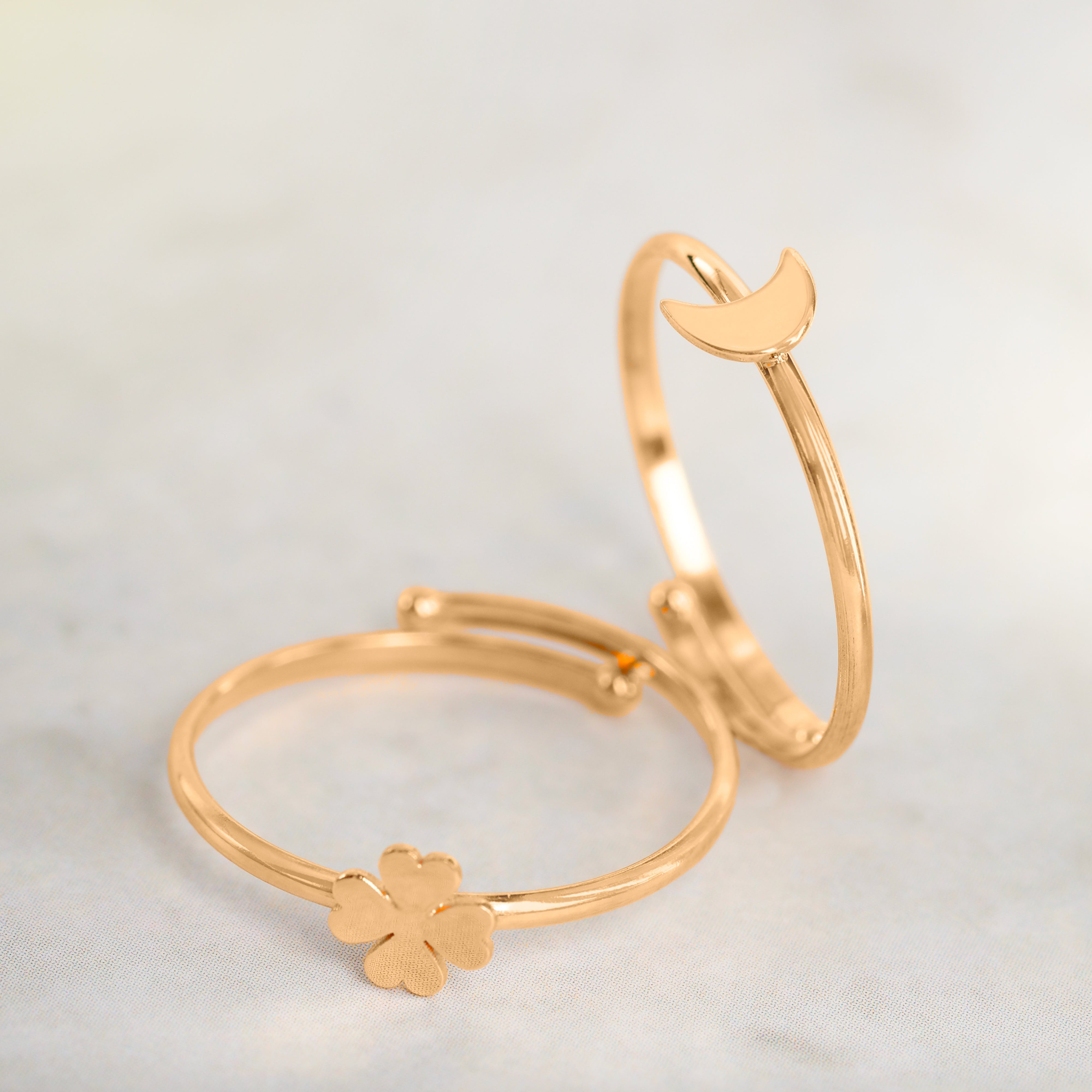 Anello da Donna con quadrifoglio, misura regolabile