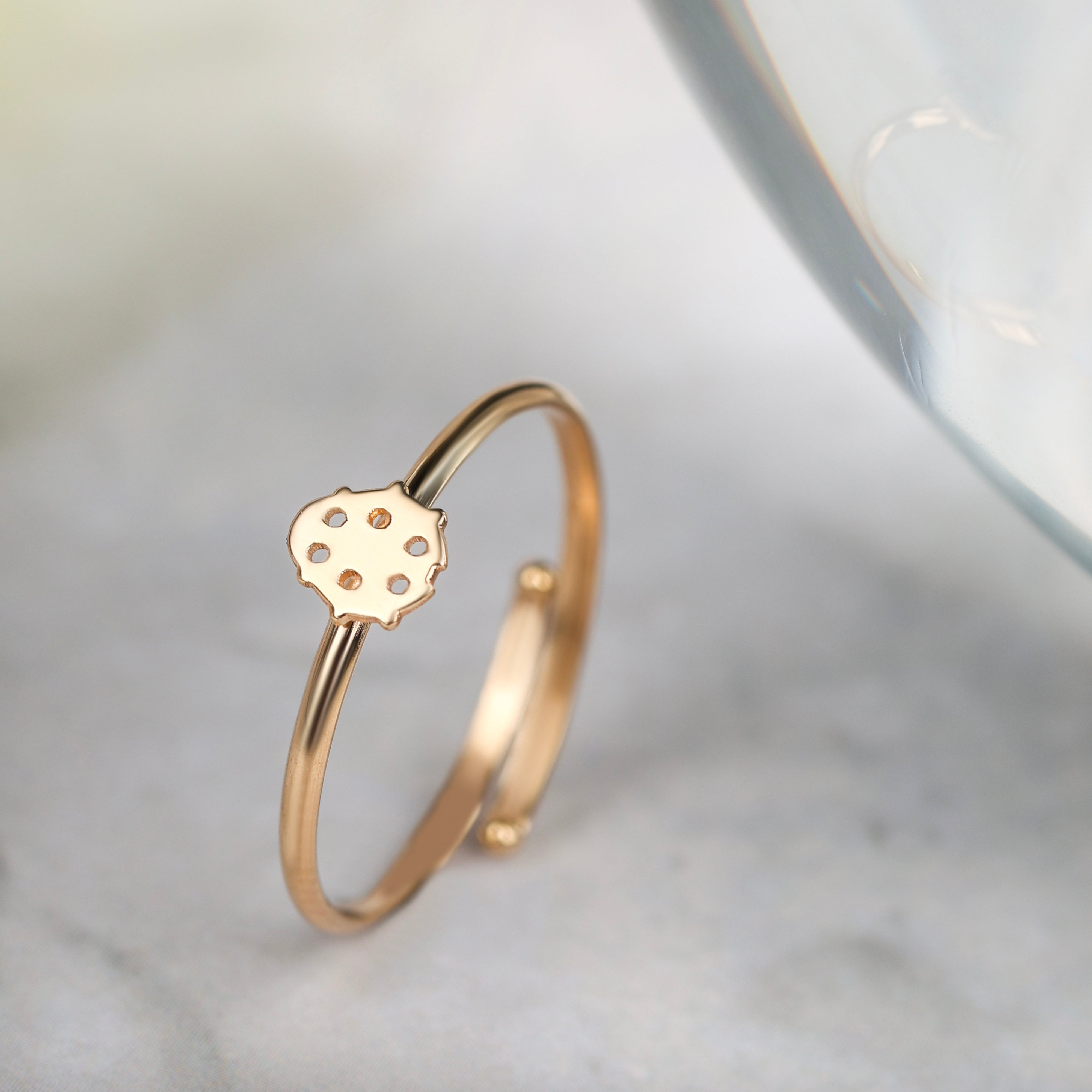 Anello da Donna con coccinella, misura regolabile