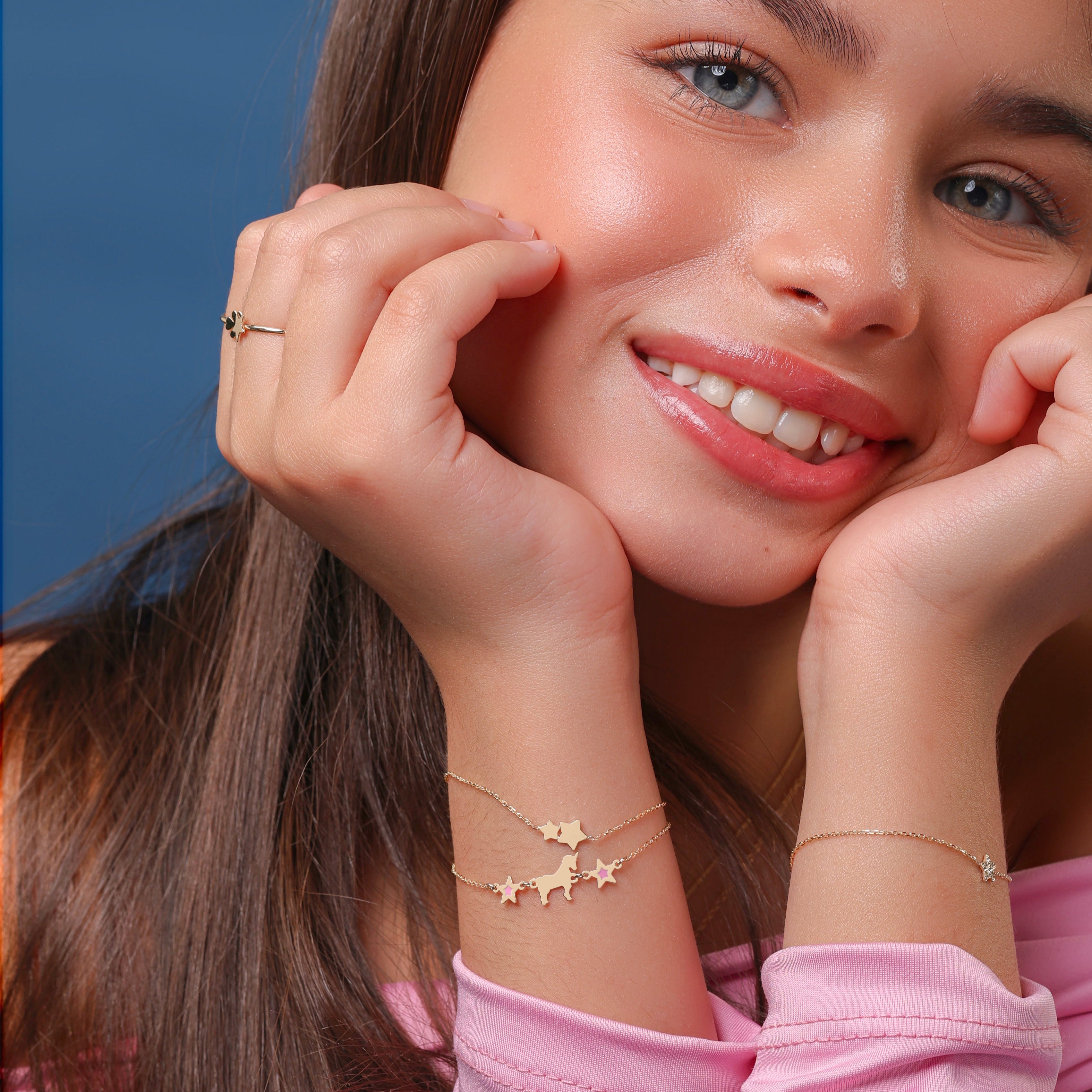 Bracciale Baby con due stelle