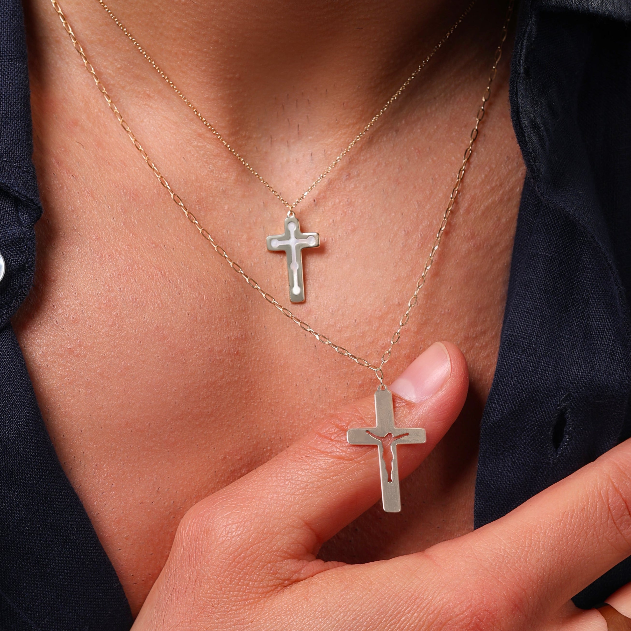 Collana da Uomo con Croce Collezione Corpus Lux