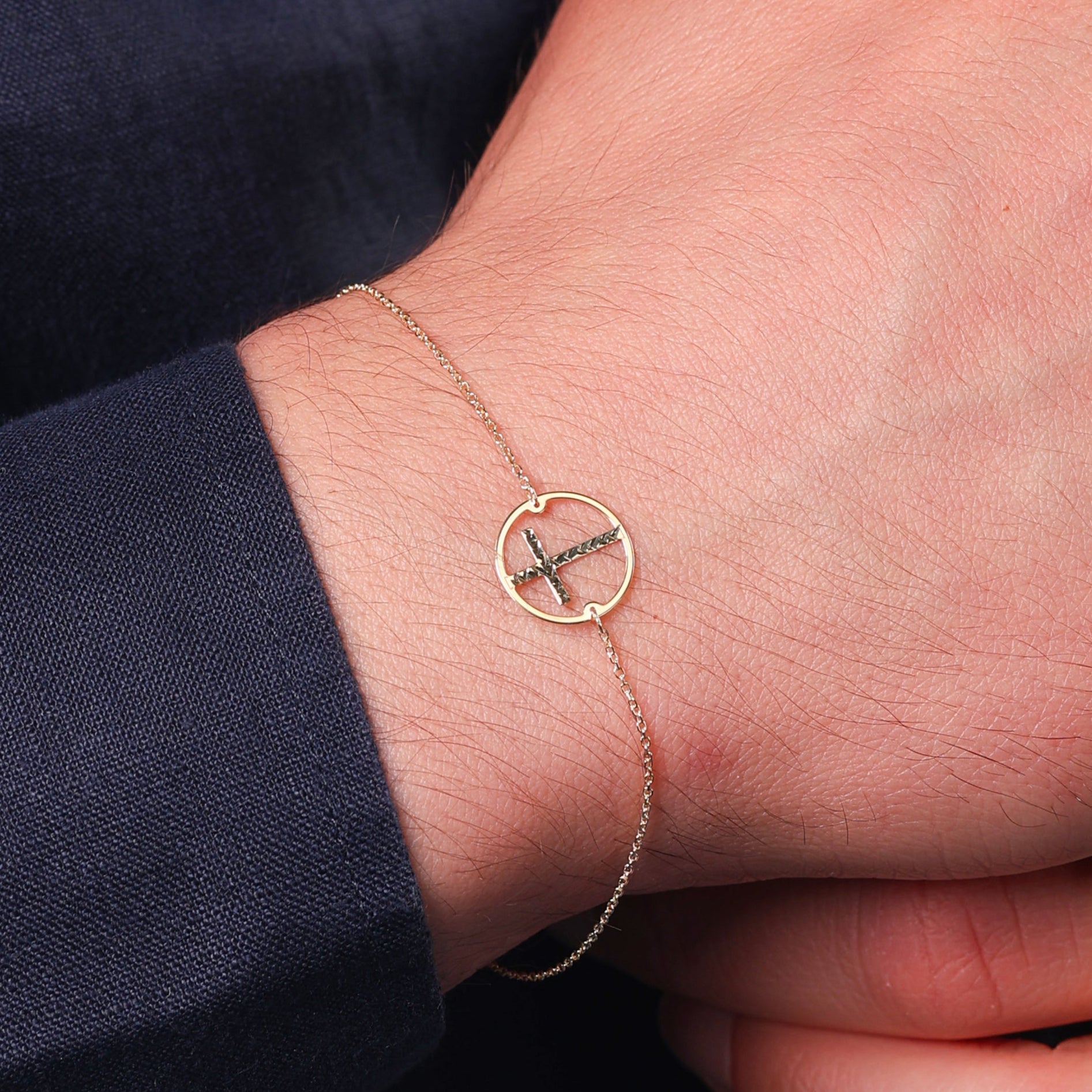 Bracciale da Uomo con Croce Collezione Corpus Lux