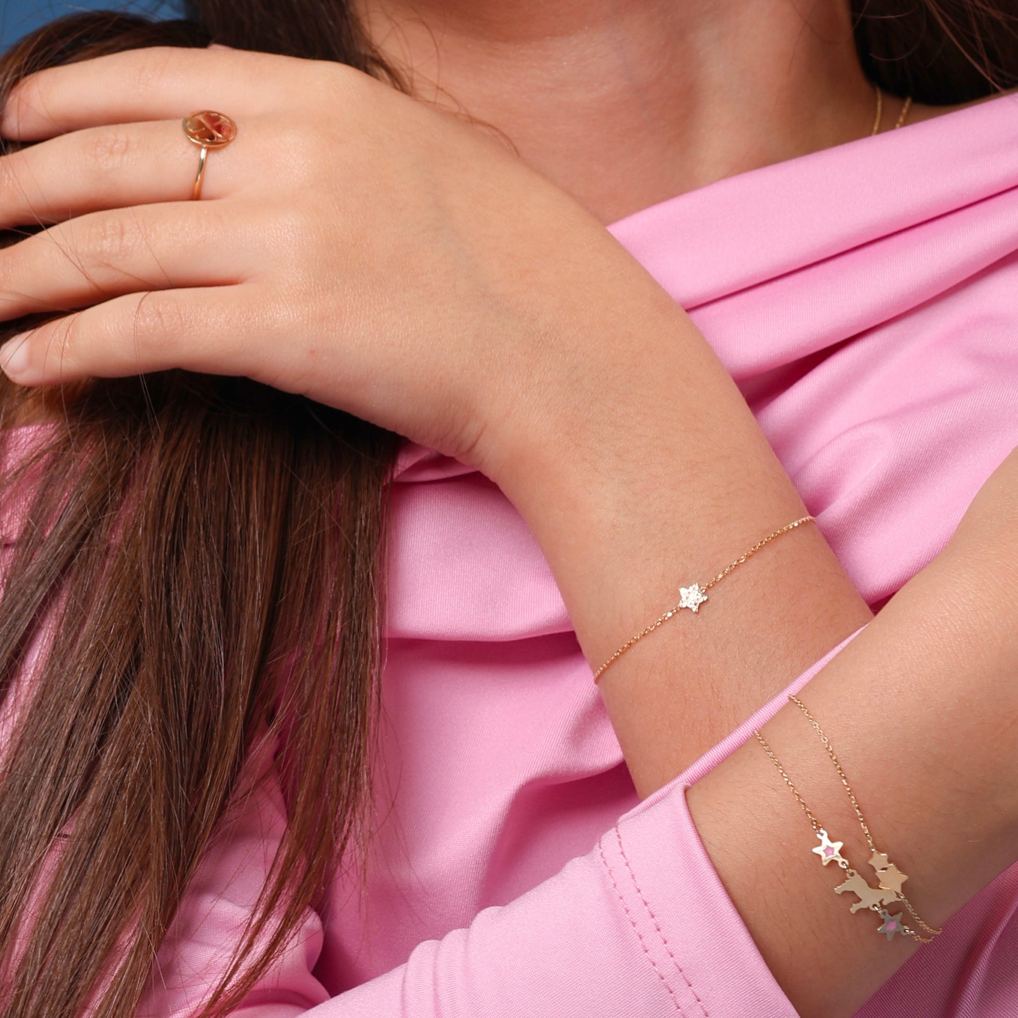 Bracciale Baby con stella diamantata