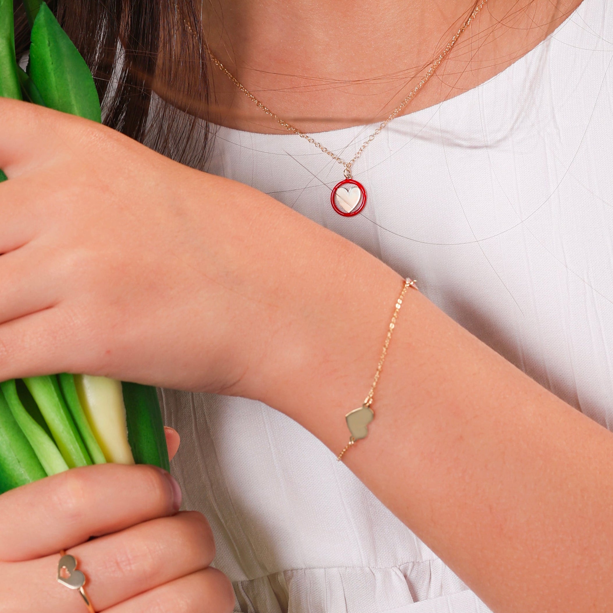 Bracciale Baby con cuore grande e piccolo