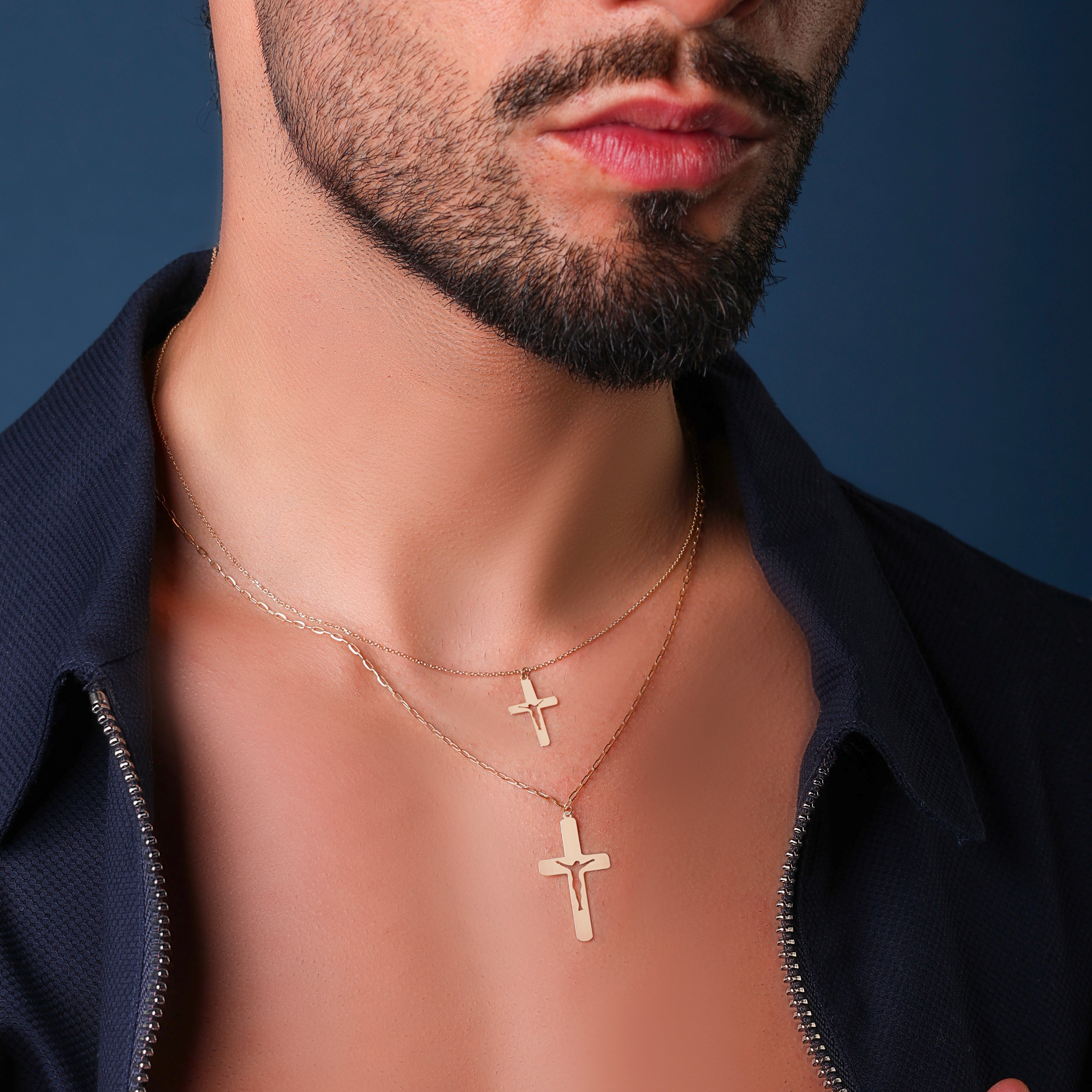 Collana da Uomo con Croce Collezione Corpus Lux