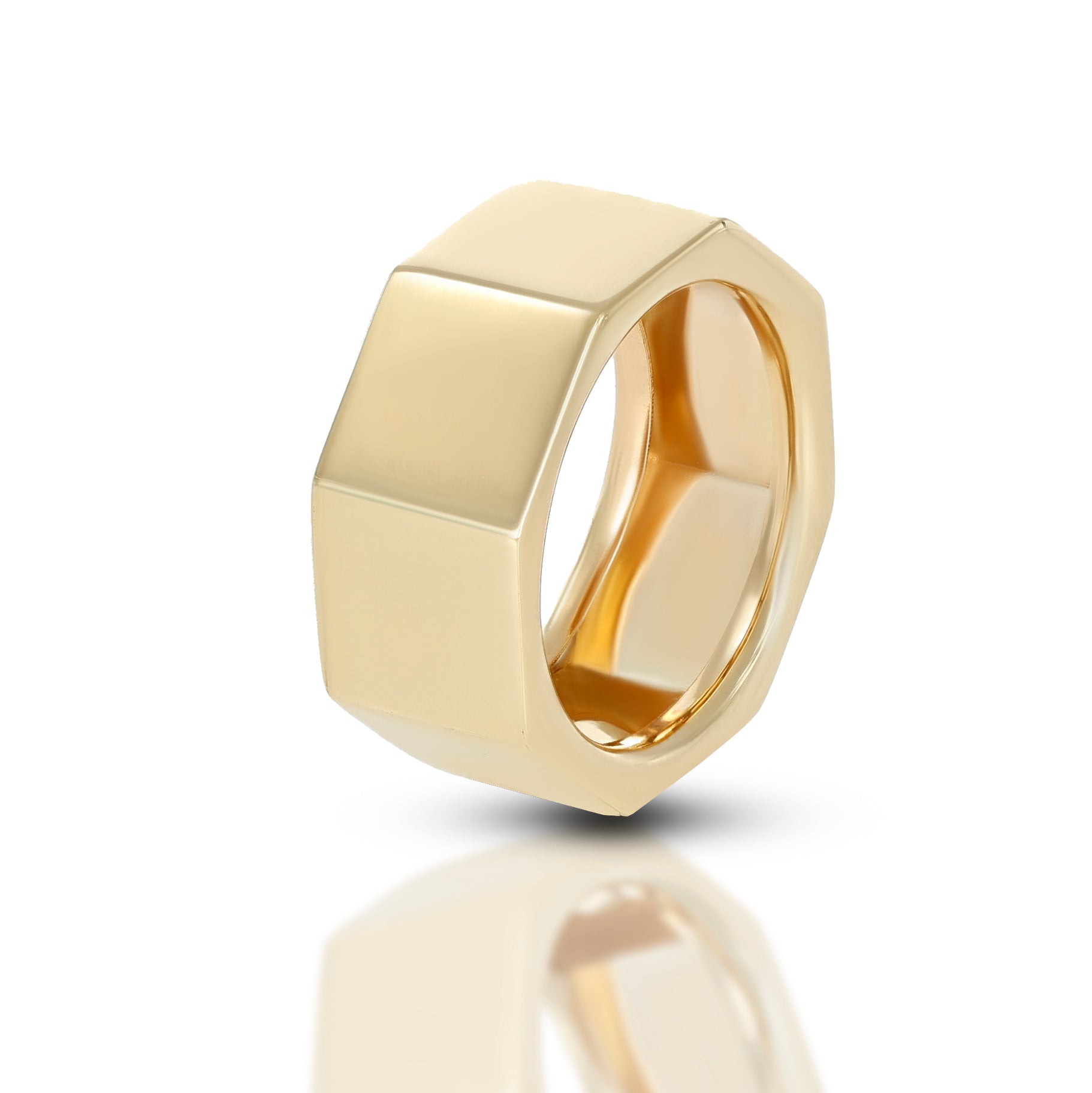 Anello da Donna a fascia ottagonale lucida