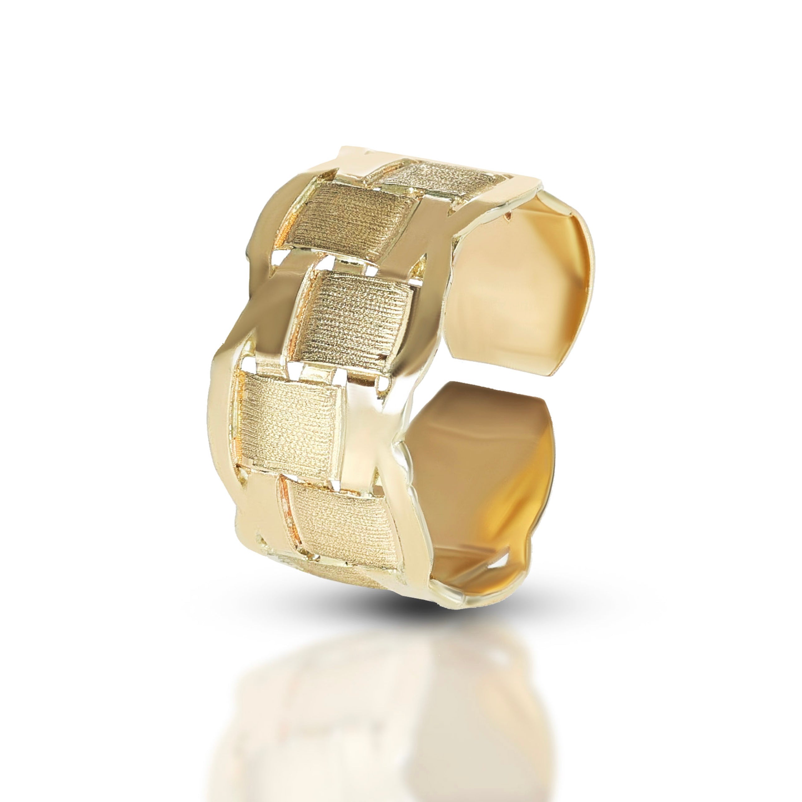 Anello da Donna a fascia regolabile con finitura lucida e satinata