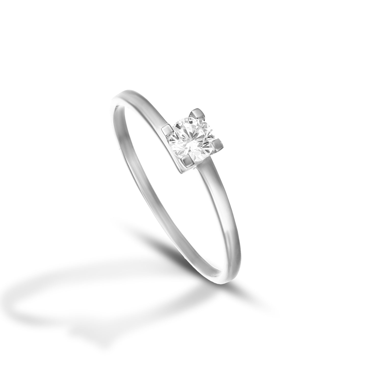 Anello Solitario da Donna con castone a V - Endless Love