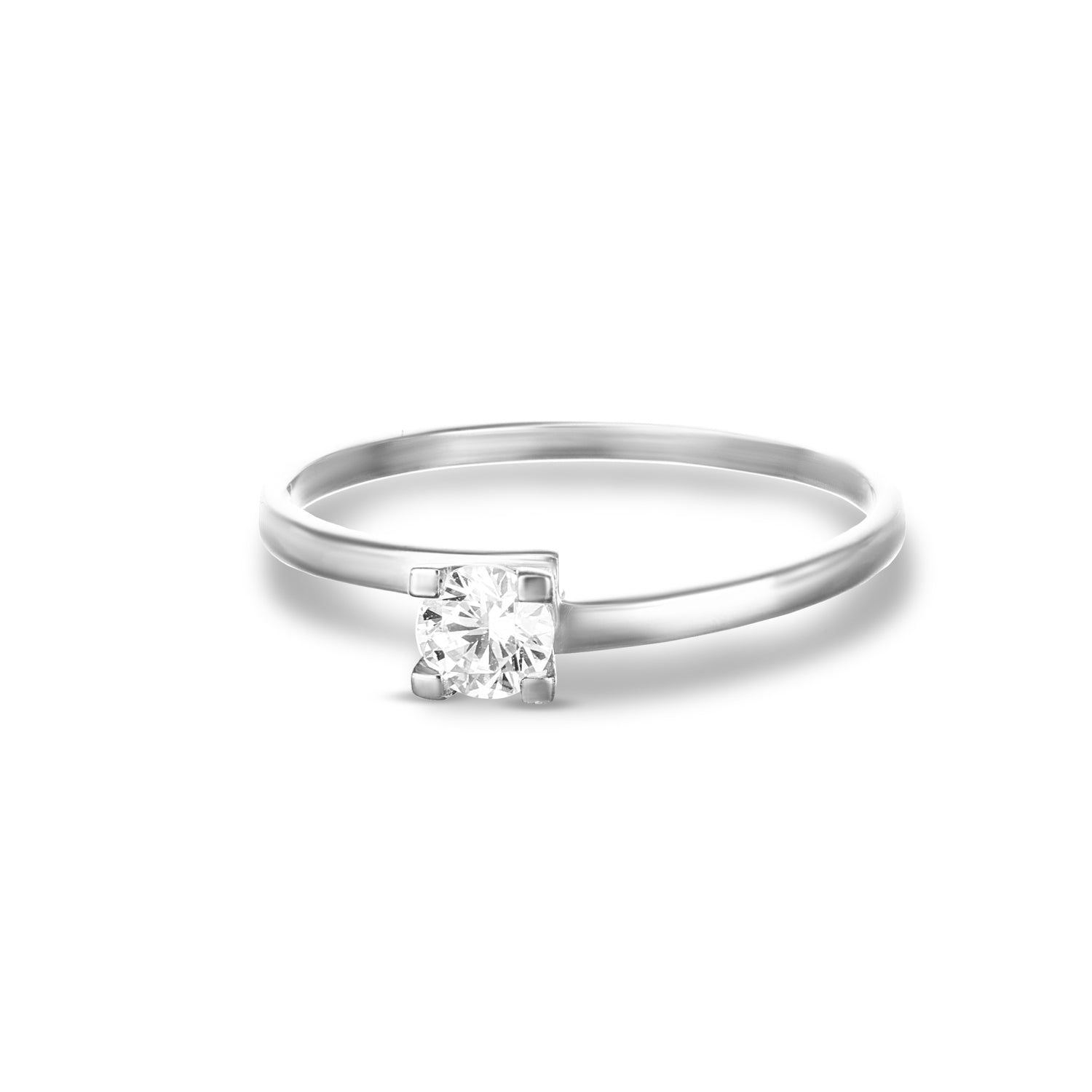 Anello Solitario da Donna con castone a V - Endless Love