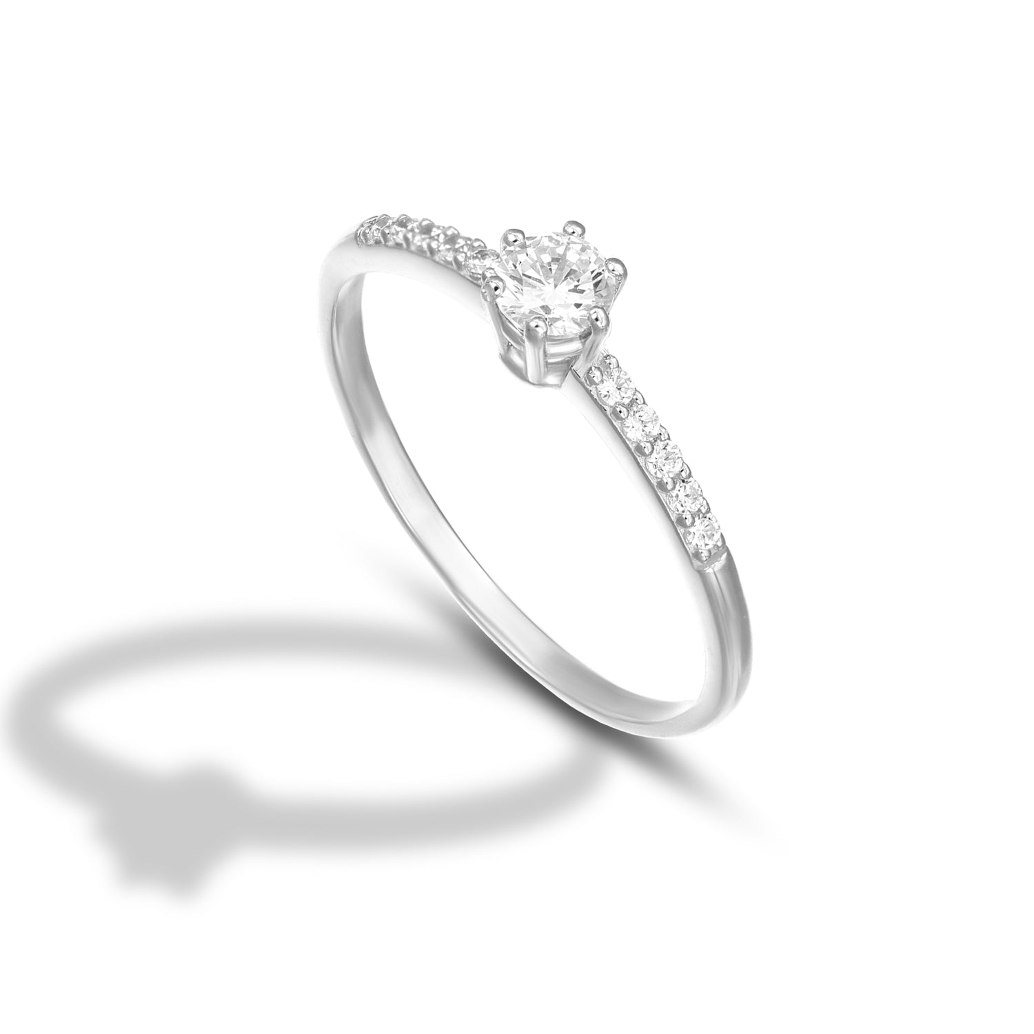 Anello Solitario da Donna, modello a 6 Griffe - Endless Love