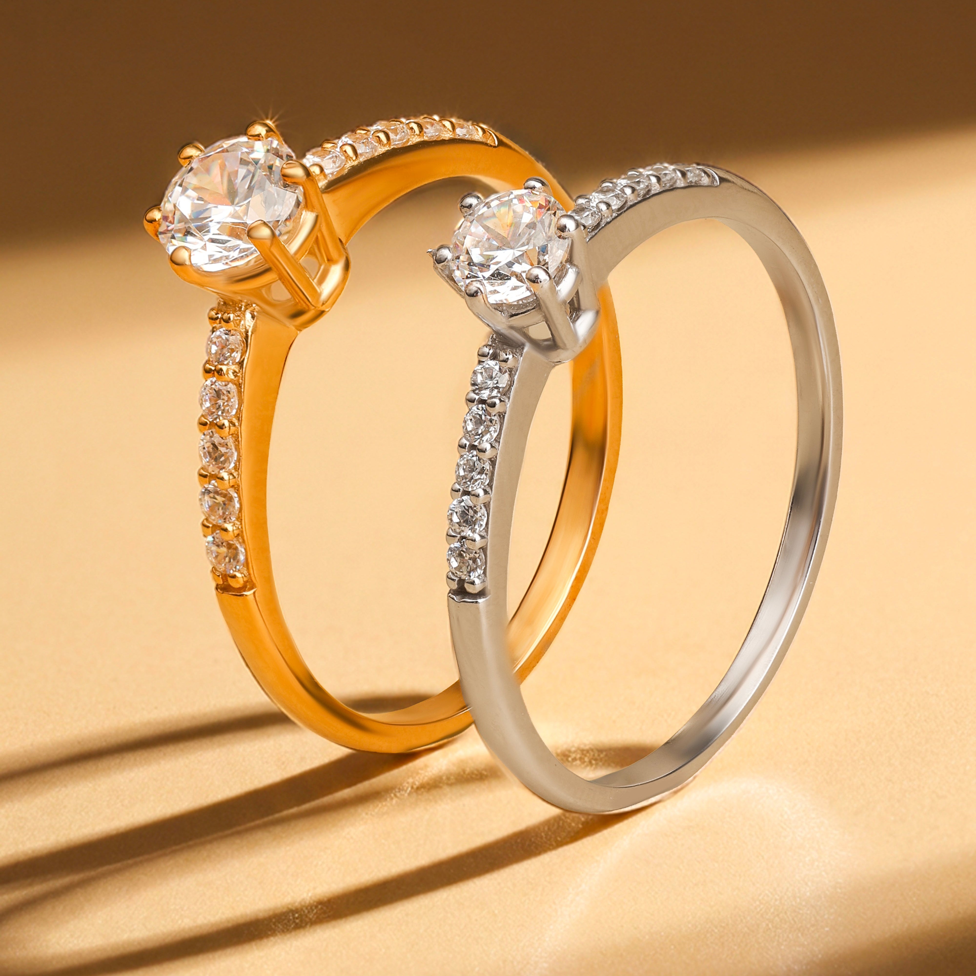 Anello Solitario da Donna, modello a 6 Griffe - Endless Love