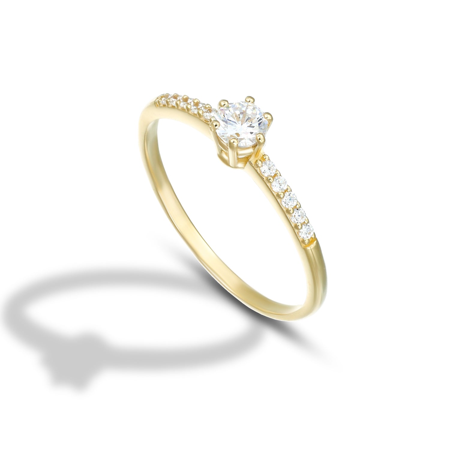 Anello Solitario da Donna, modello a 6 Griffe - Endless Love