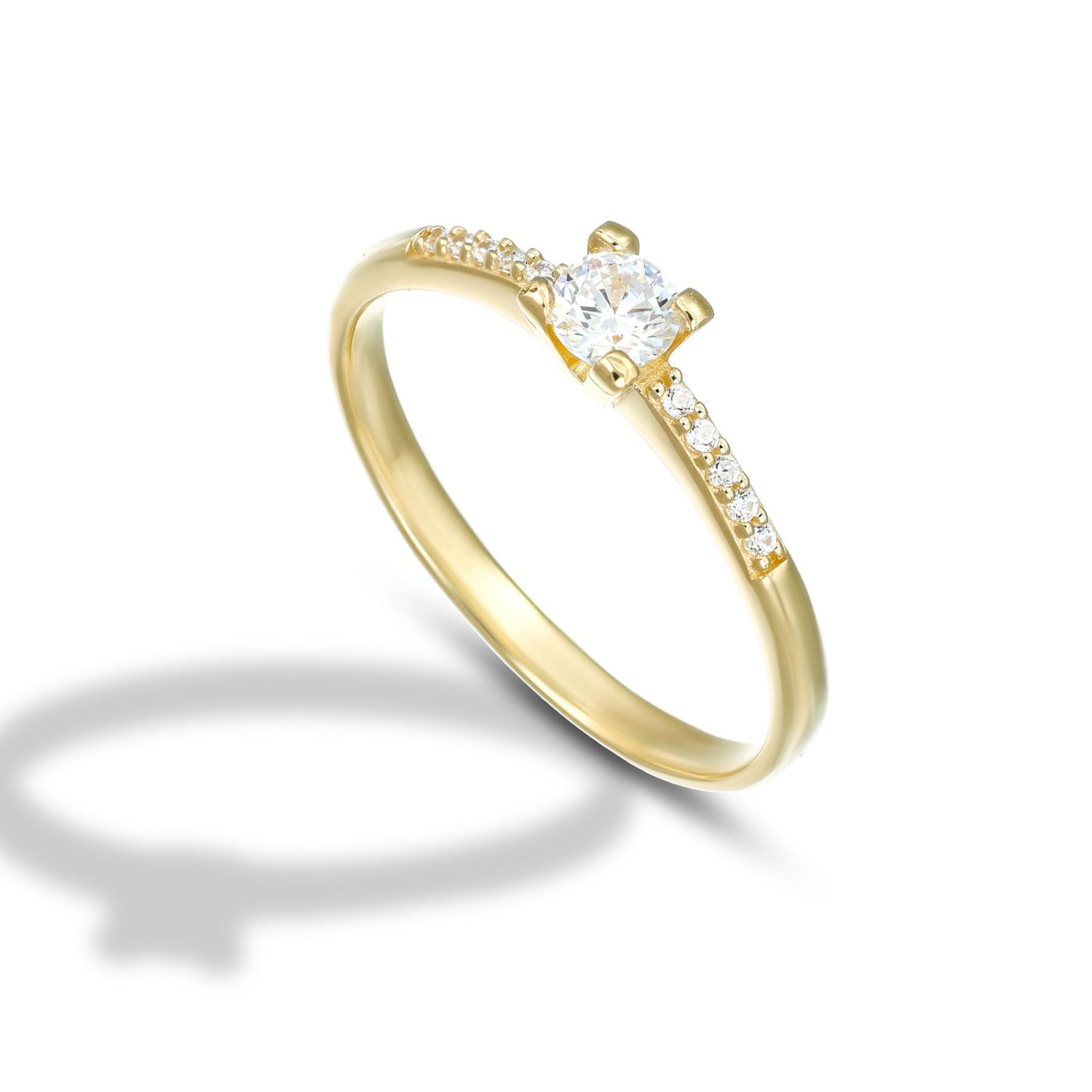 Anello Solitario da Donna, modello con castone a V - Endless Love
