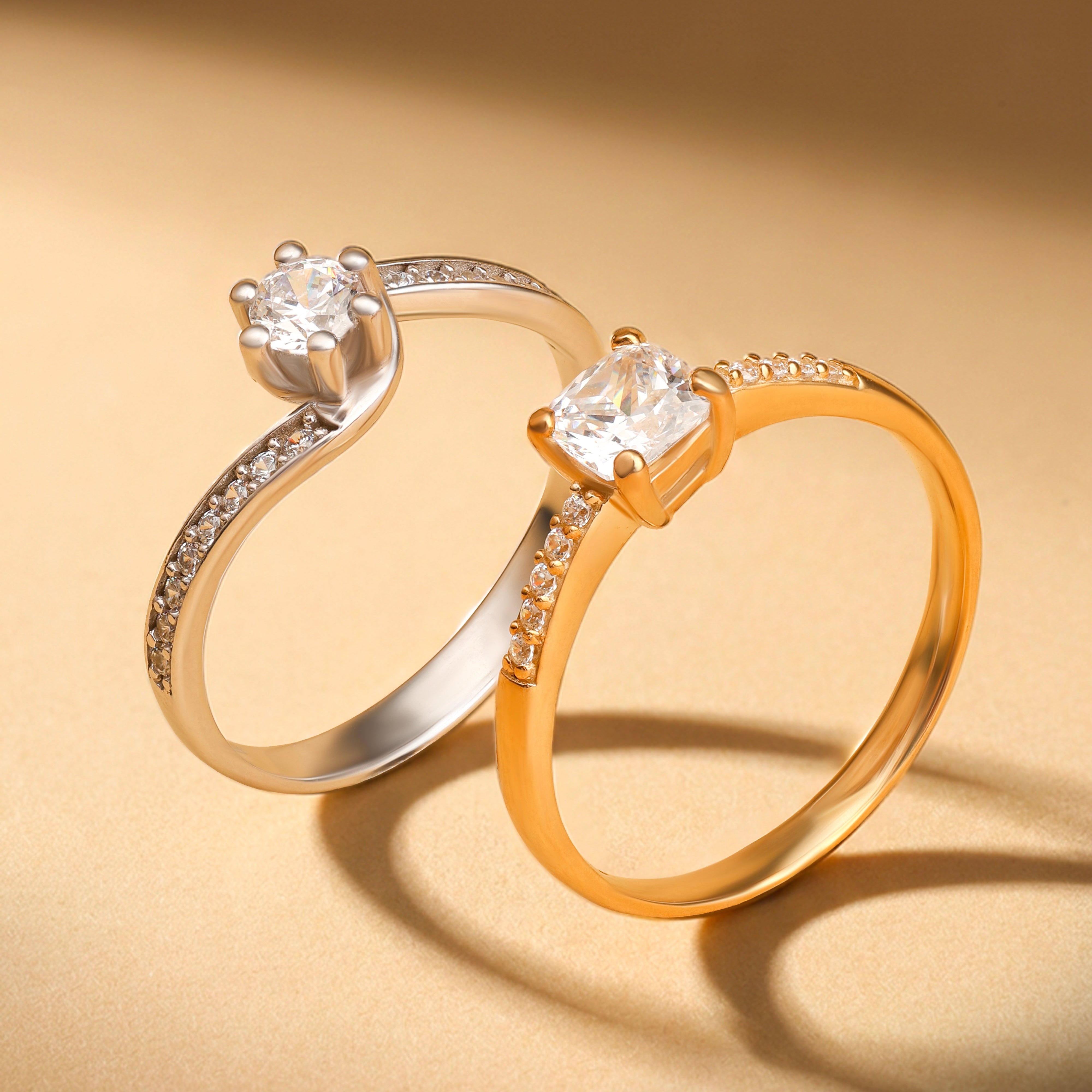 Anello Solitario da Donna con pietra taglio antico - Endless Love