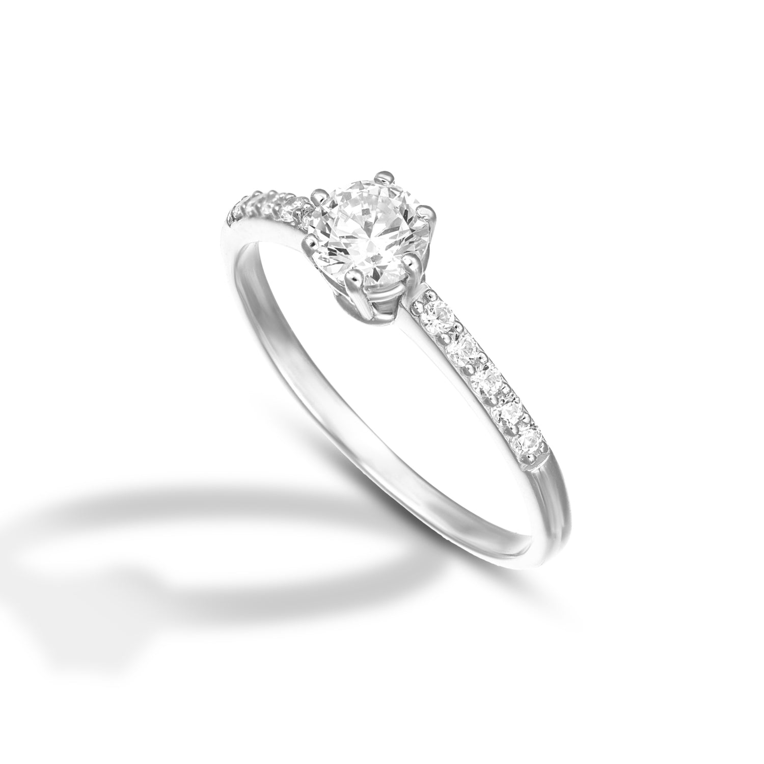 Anello Solitario da Donna, modello a 6 Griffe - Endless Love