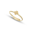 Women's ring with four-leaf clover, adjustable size