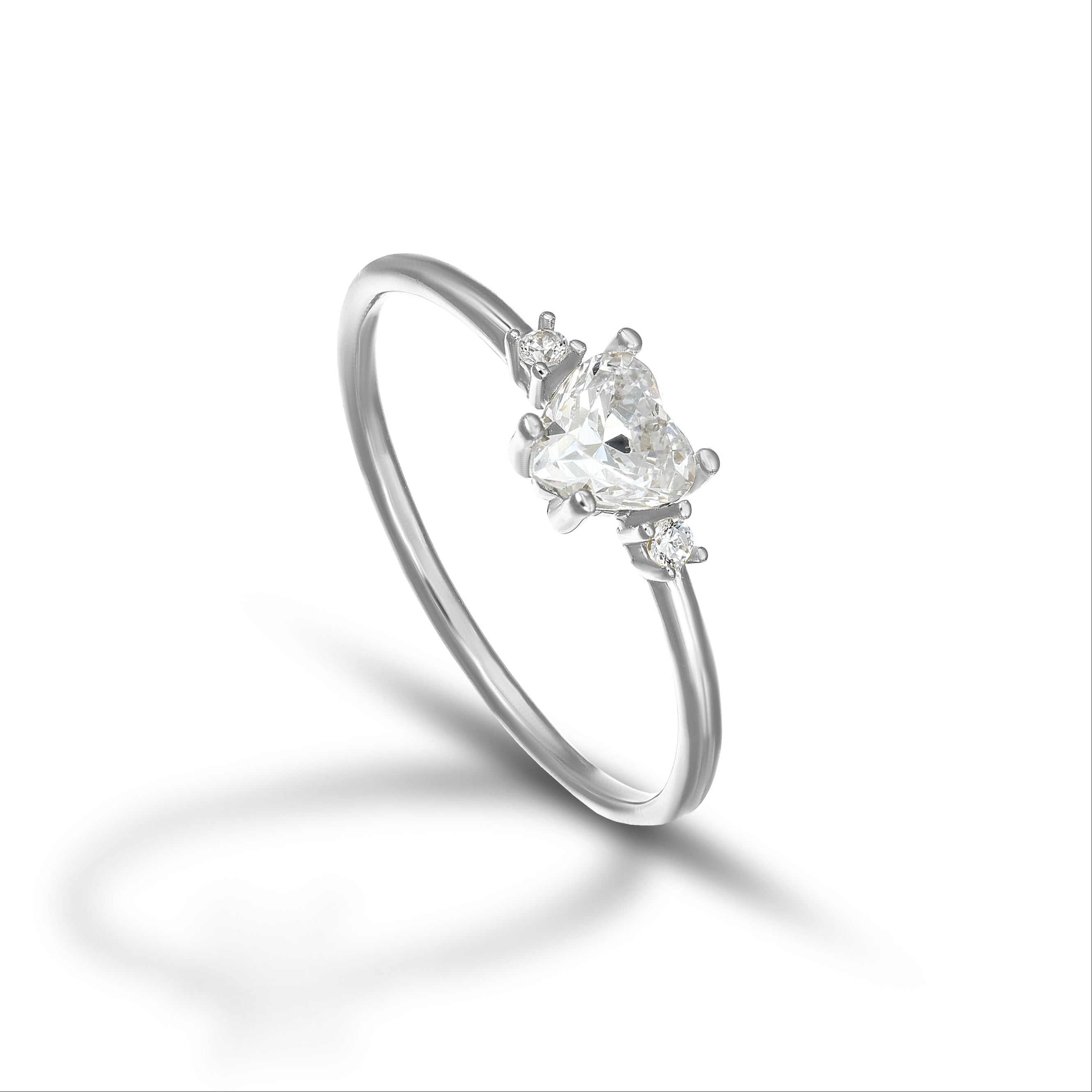 Anello da Donna con Swarovski taglio cuore e zirconi bianchi