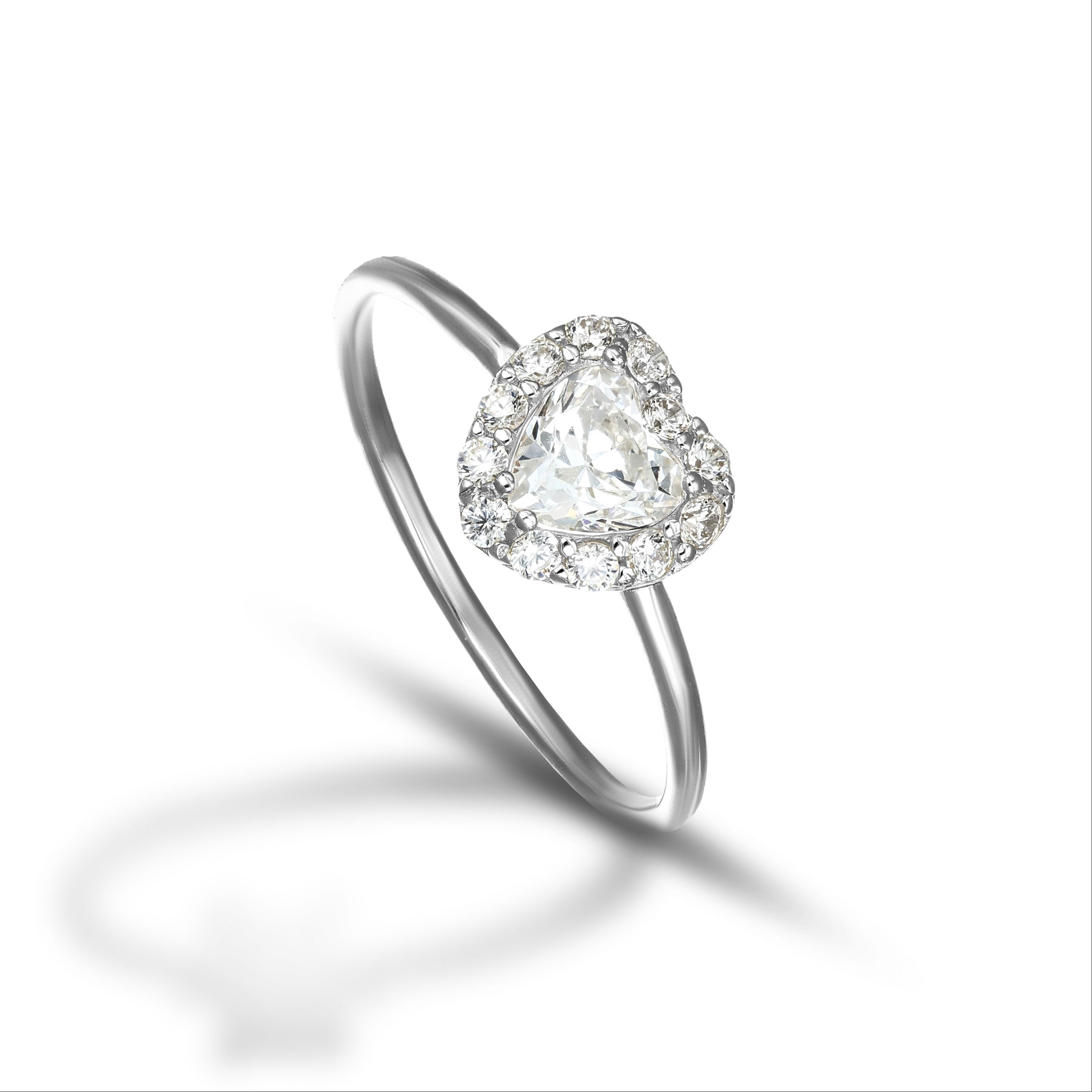 Anello da Donna con Swarovski taglio cuore contornato