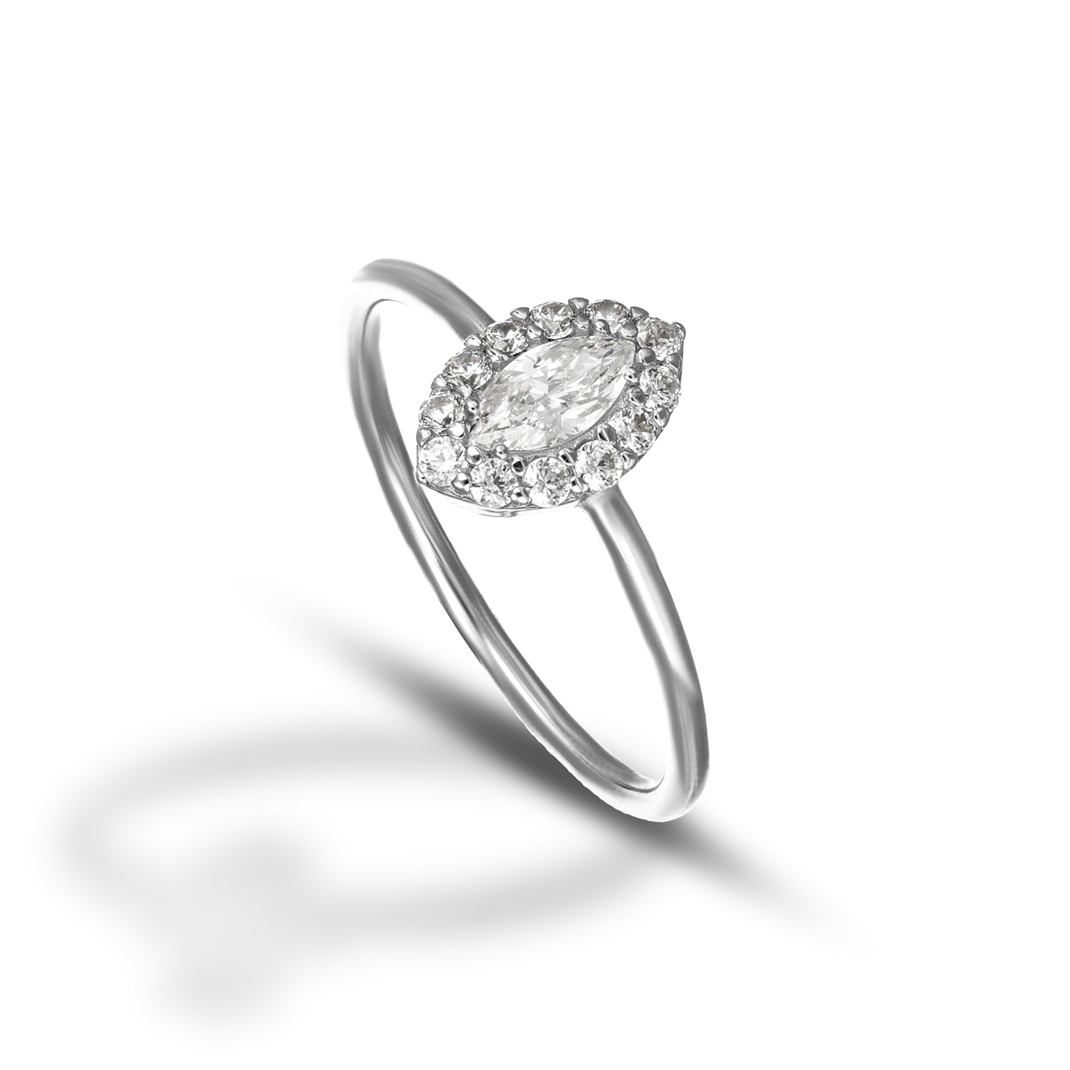 Anello da donna con Swarovski taglio marquise contornato