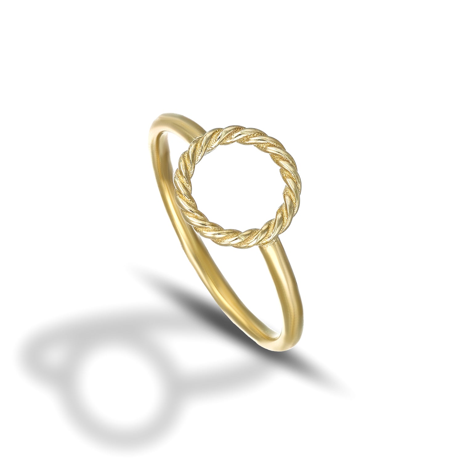 Anello da Donna con tondo traforato, contorno in finitura torchon