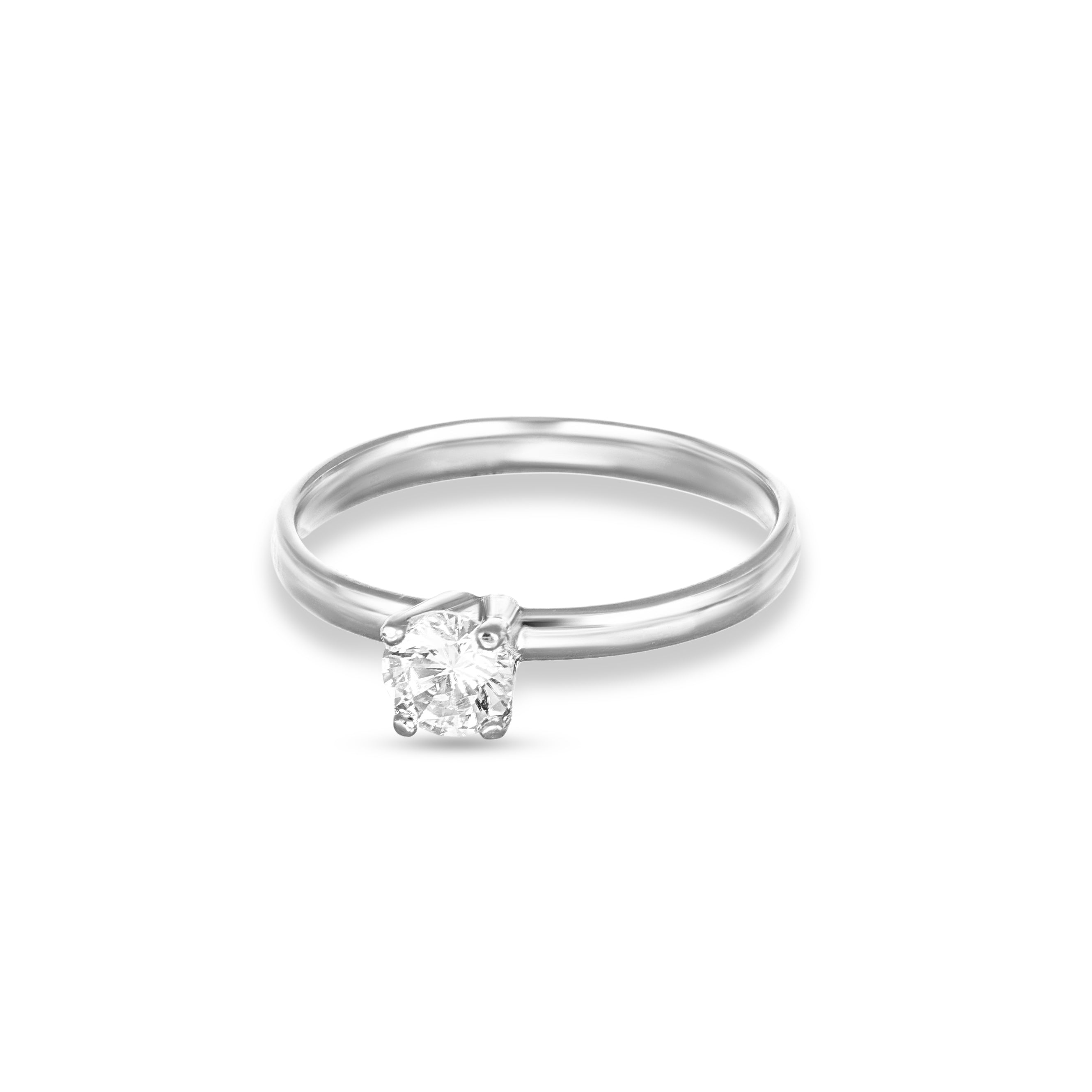 Anello Solitario da Donna modello a 4 griffe con zircone da 5 mm - Endless Love