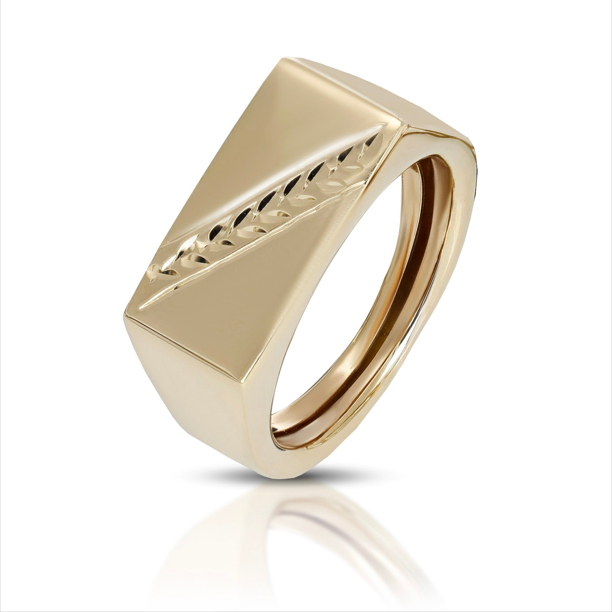Anello da Uomo rettangolare diamantato