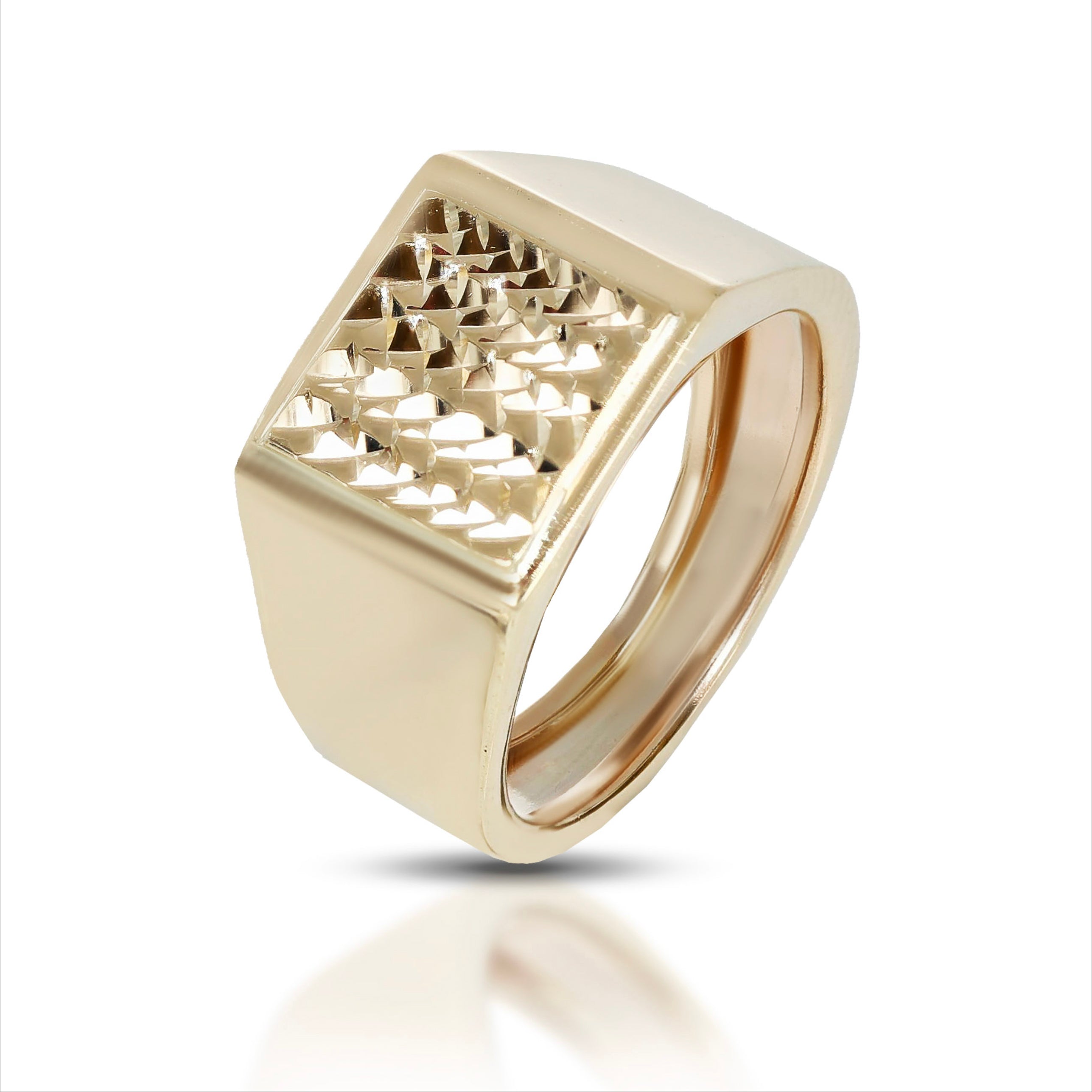 Anello da Uomo quadrato diamantato