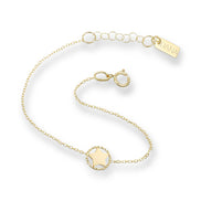Baby bracelet with star and diamond thread