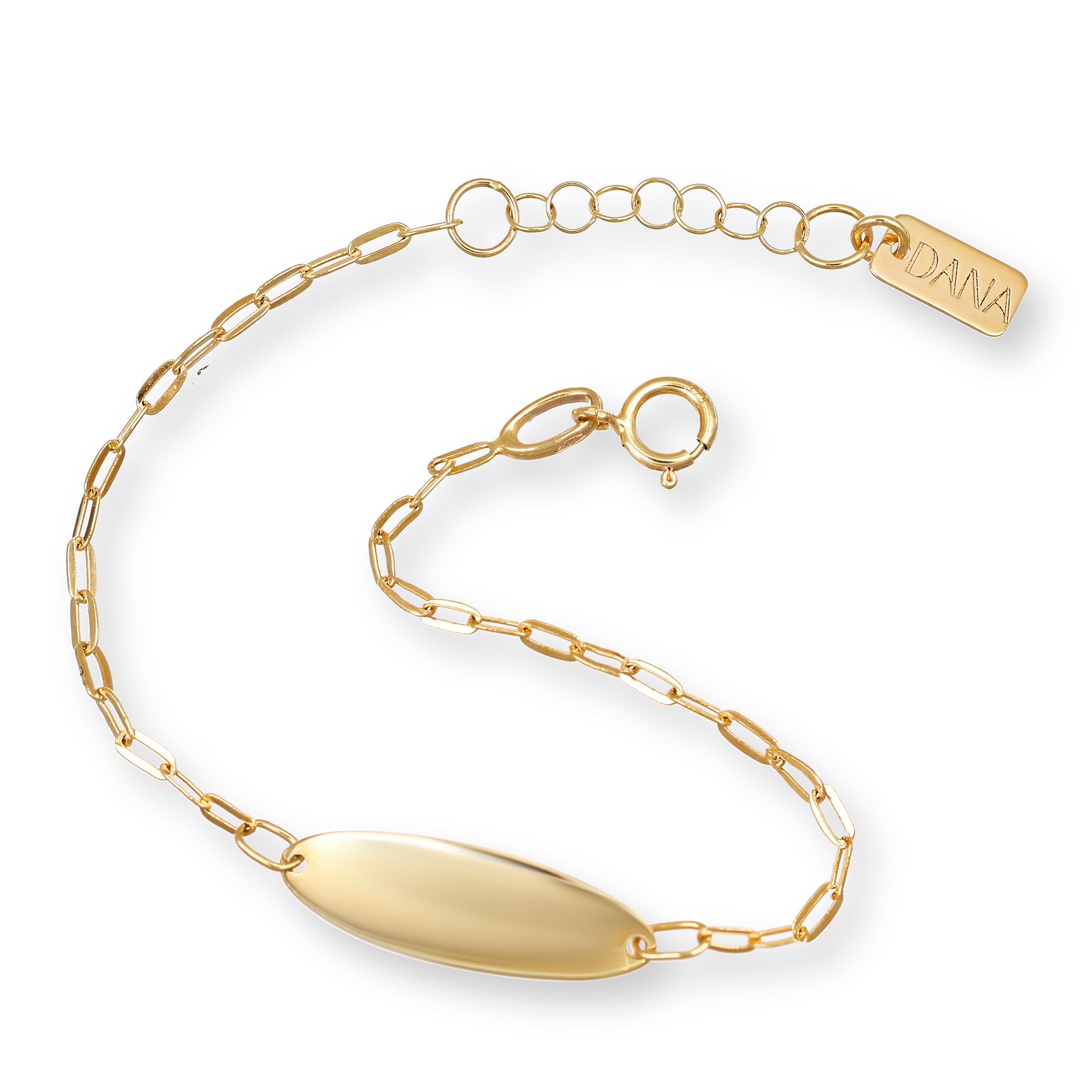 Bracciale Baby con targa ovale e forzatina