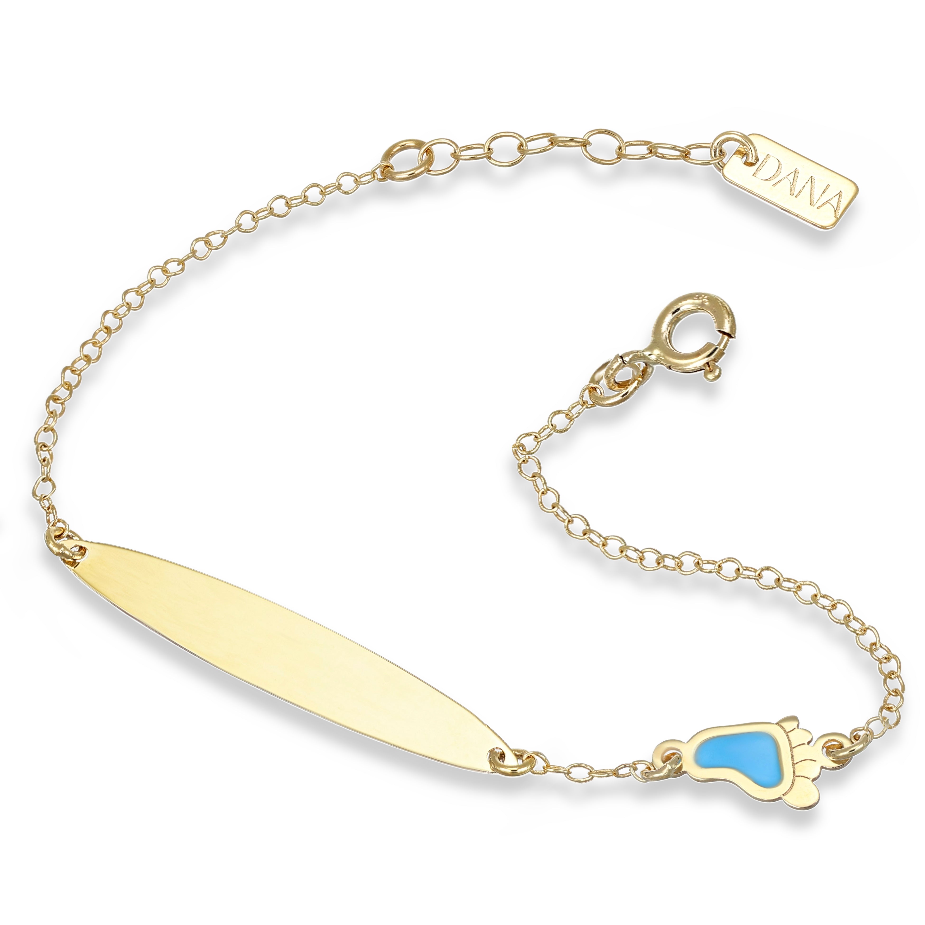 Bracciale Baby - Ellada Collection - con targa ovale e piedino a lastra