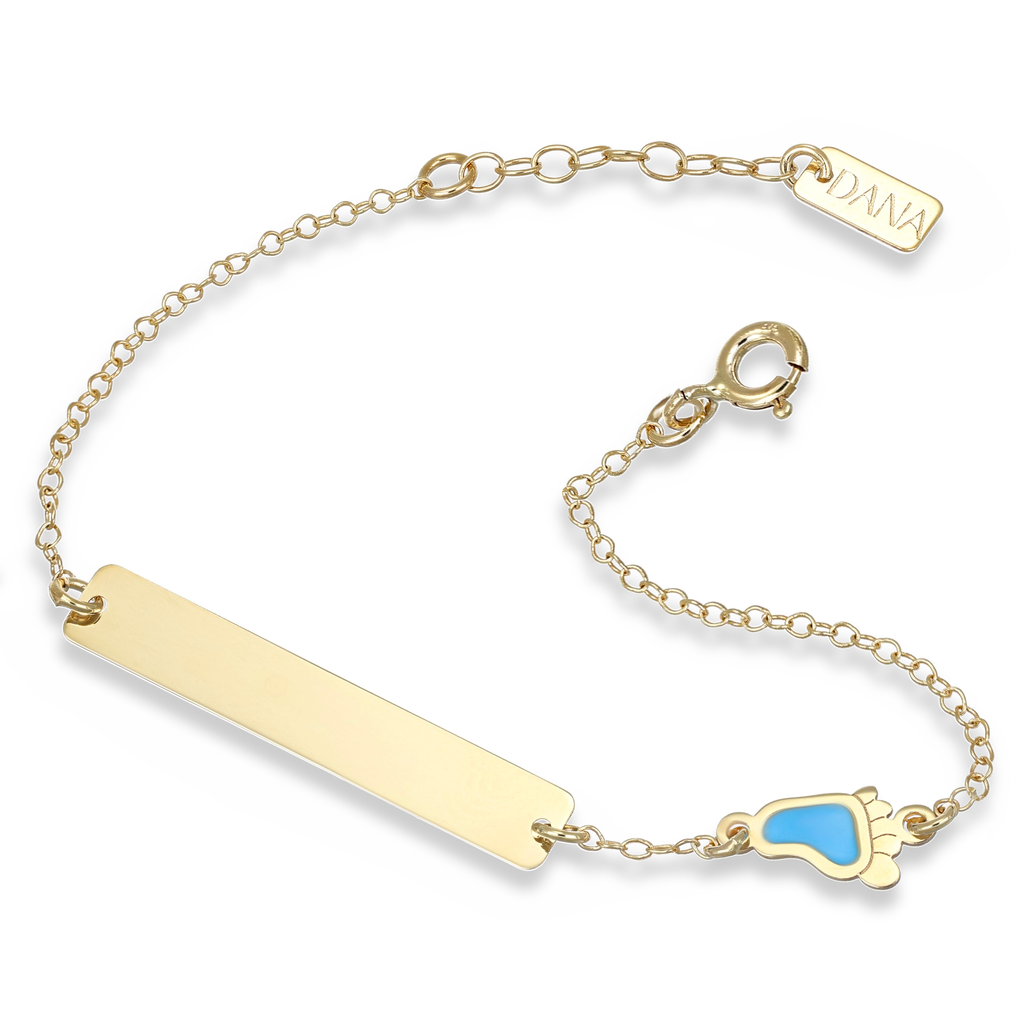 Bracciale Baby - Ellada Collection - con targa rettangolare e piedino a lastra