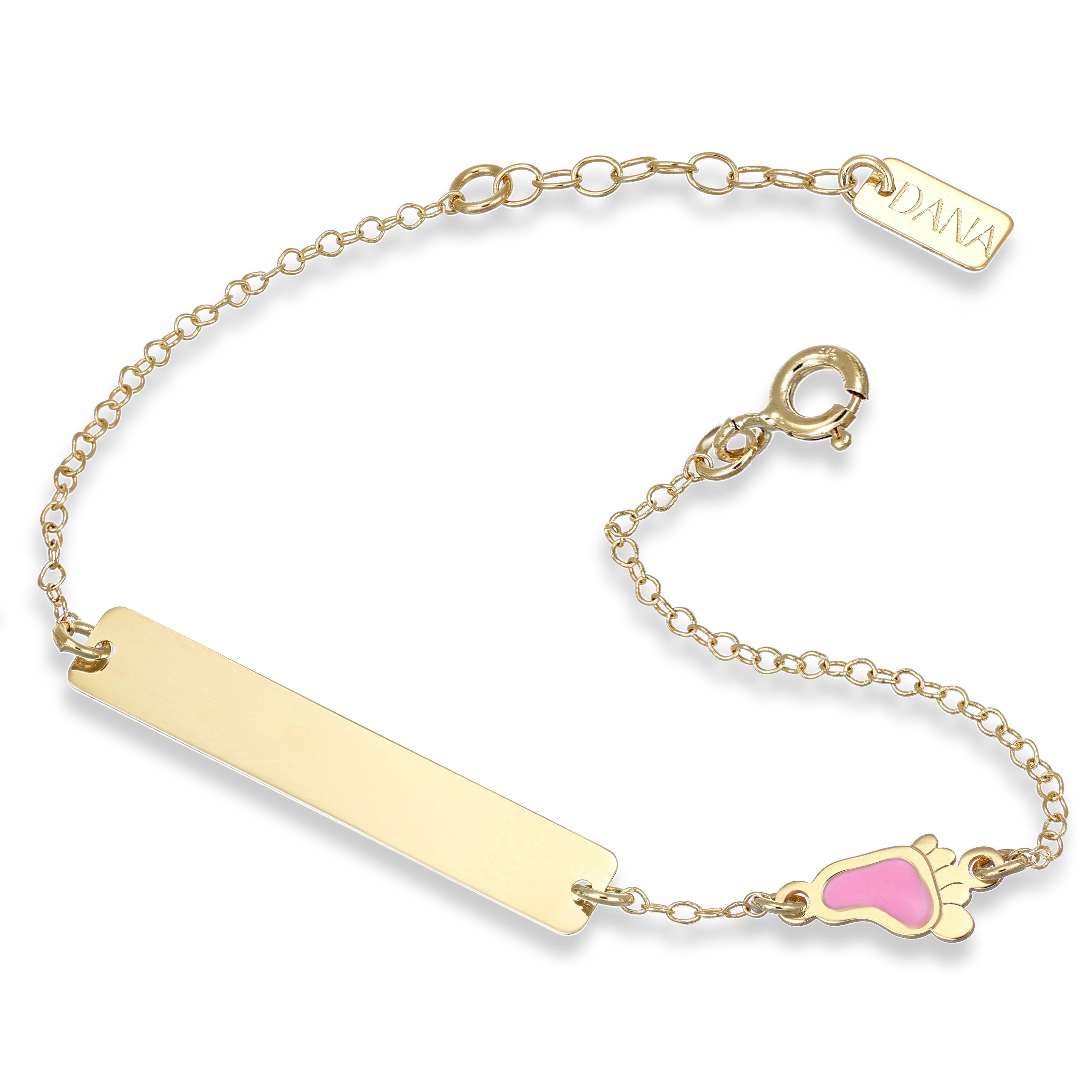 Bracciale Baby - Ellada Collection - con targa rettangolare e piedino a lastra