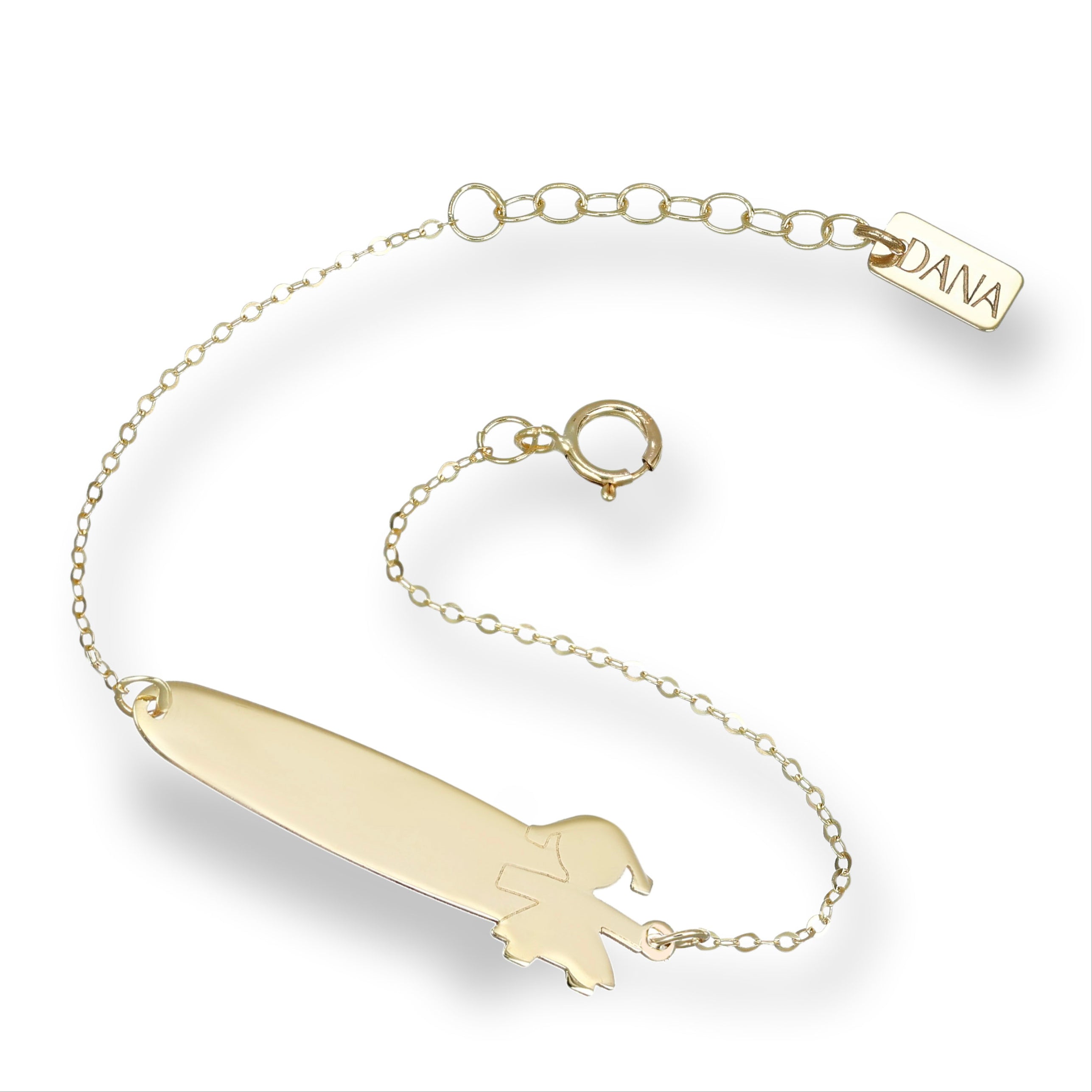 Bracciale Baby con targa e bebè femmina