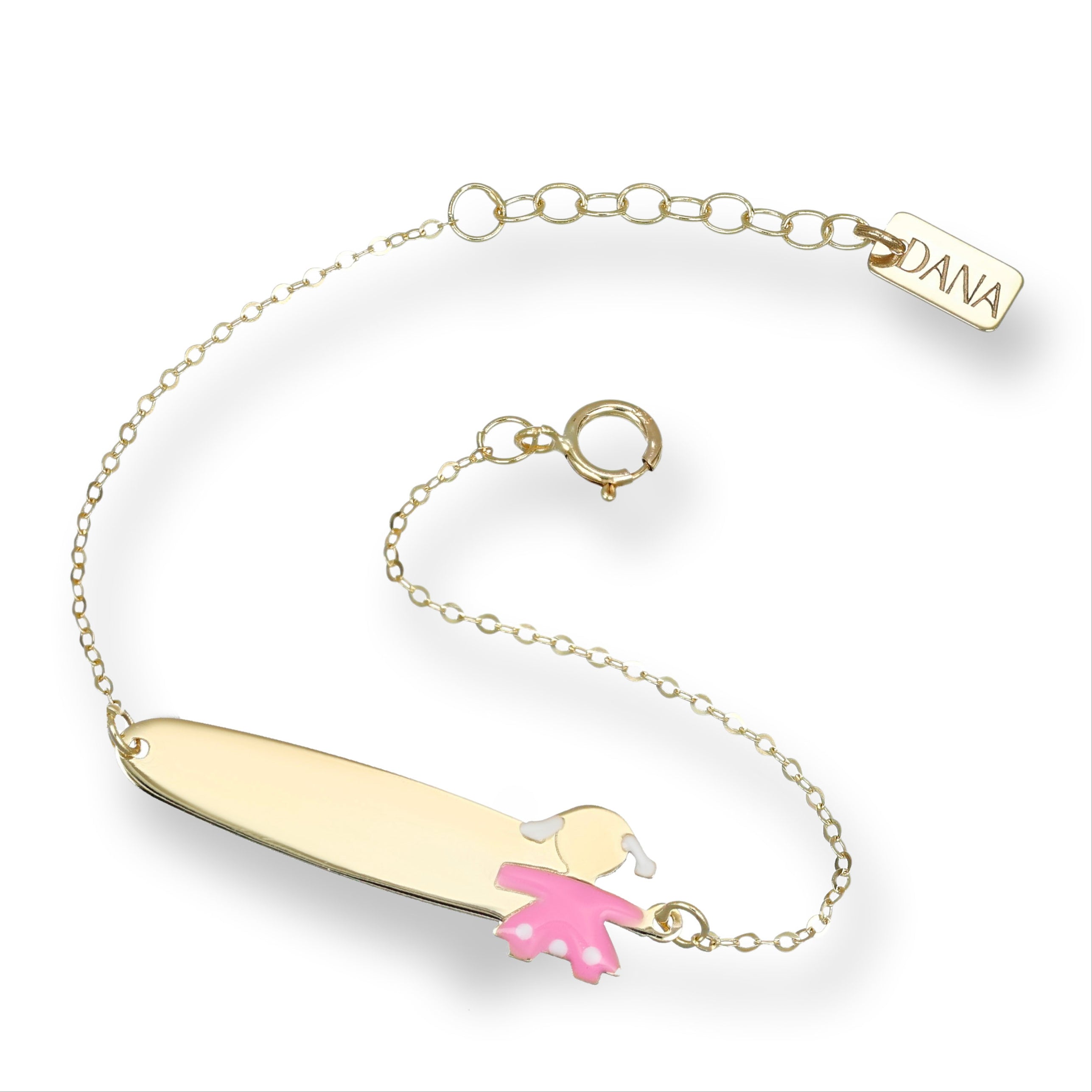 Bracciale Baby con targa e bebè femmina
