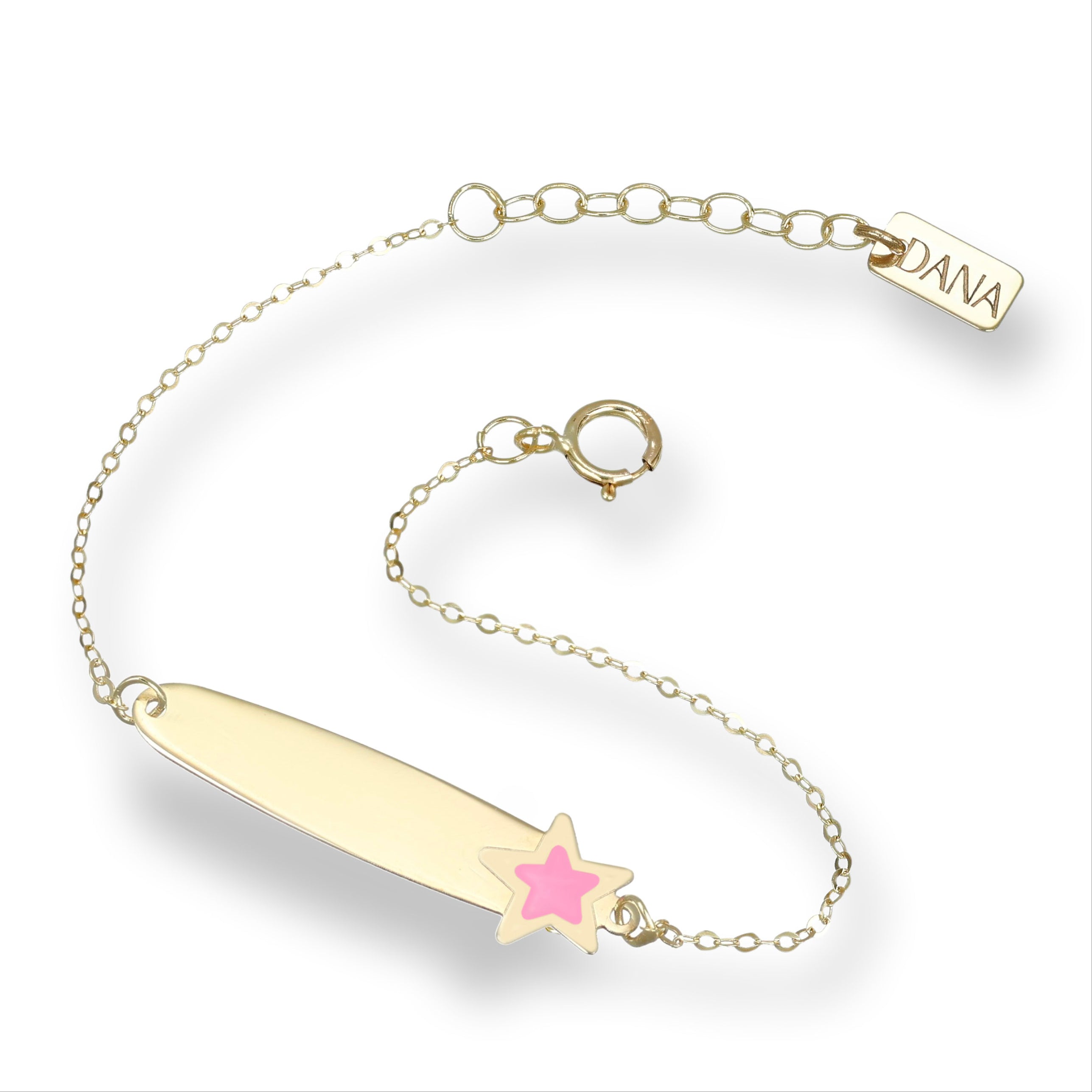 Bracciale Baby con targa e stella
