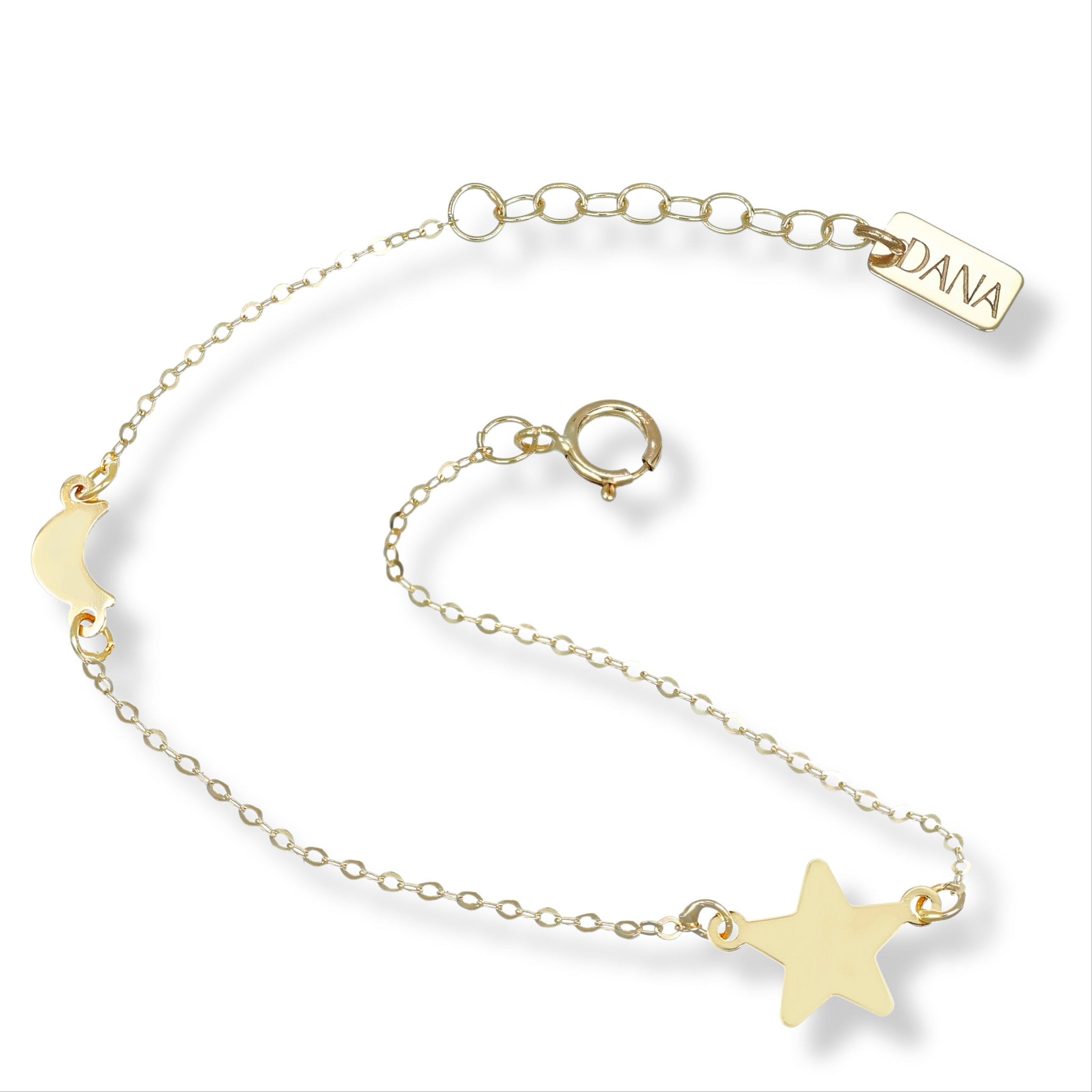 Bracciale Baby con stella e luna
