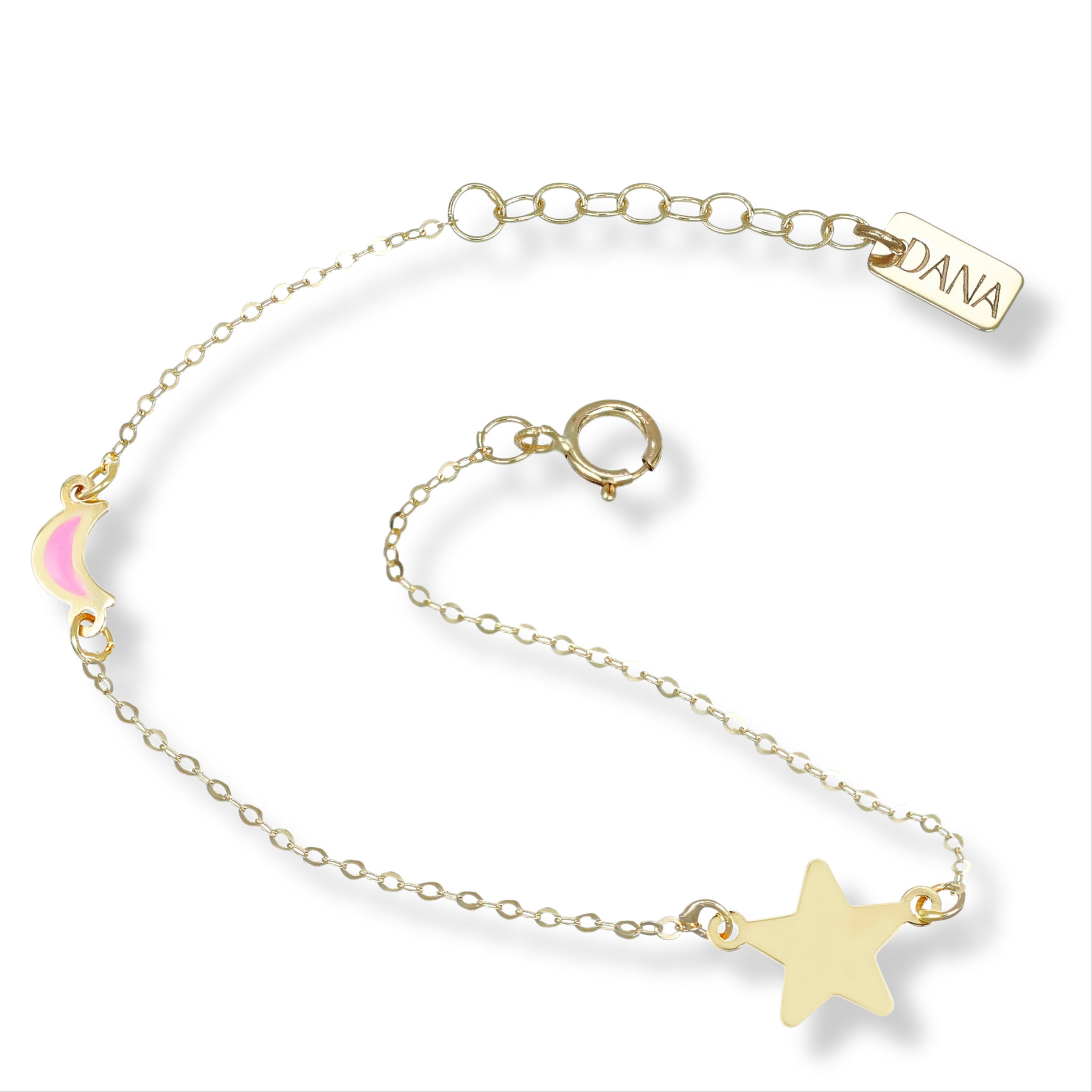 Bracciale Baby con stella e luna