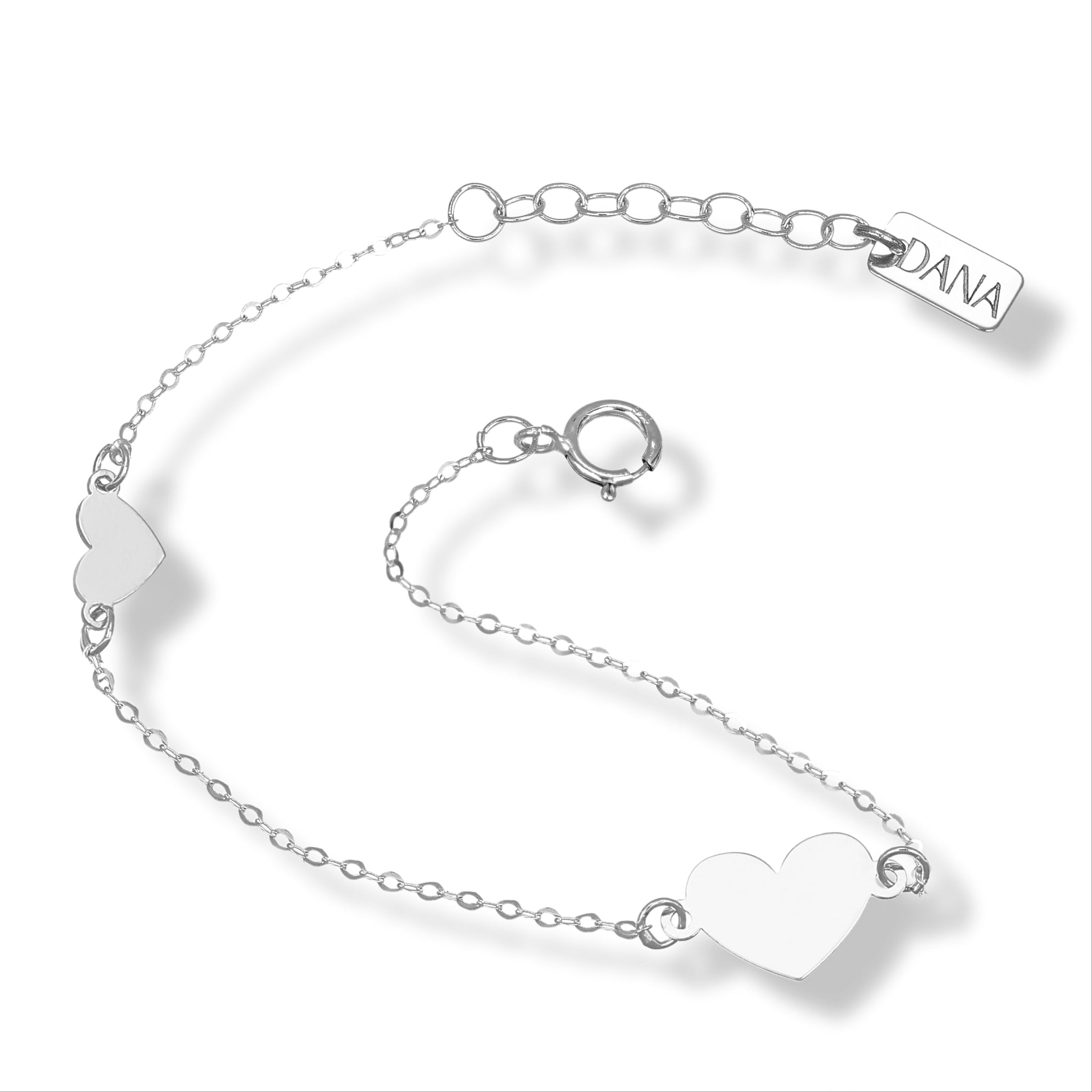 Bracciale Baby con cuore grande e piccolo