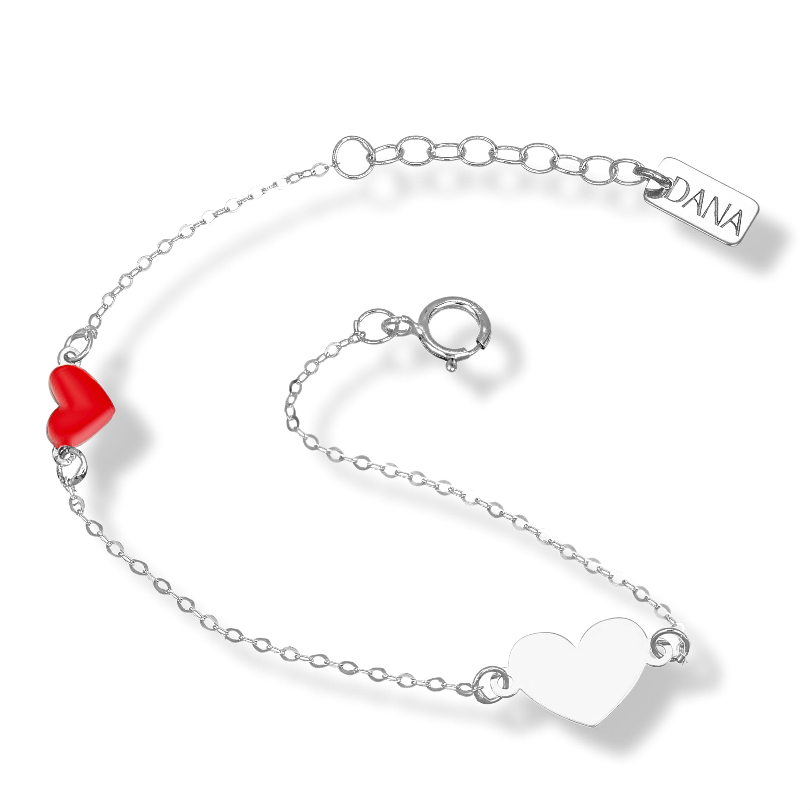 Bracciale Baby con cuore grande e piccolo