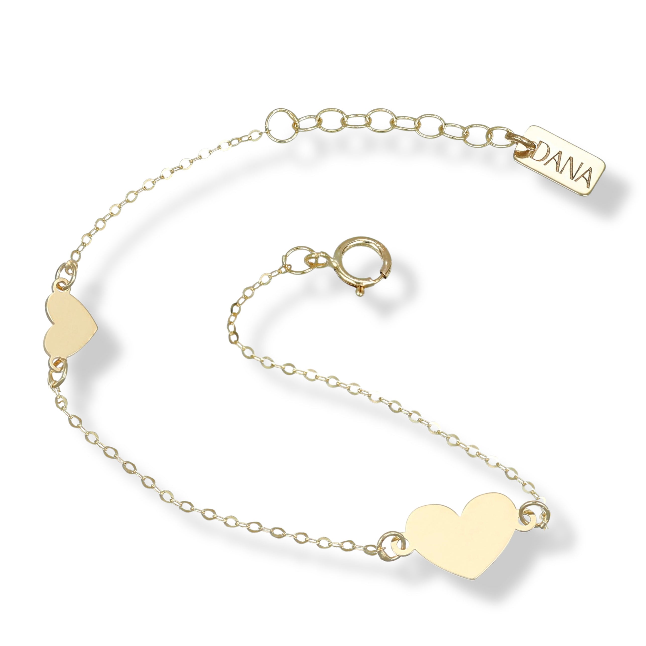 Bracciale Baby con cuore grande e piccolo