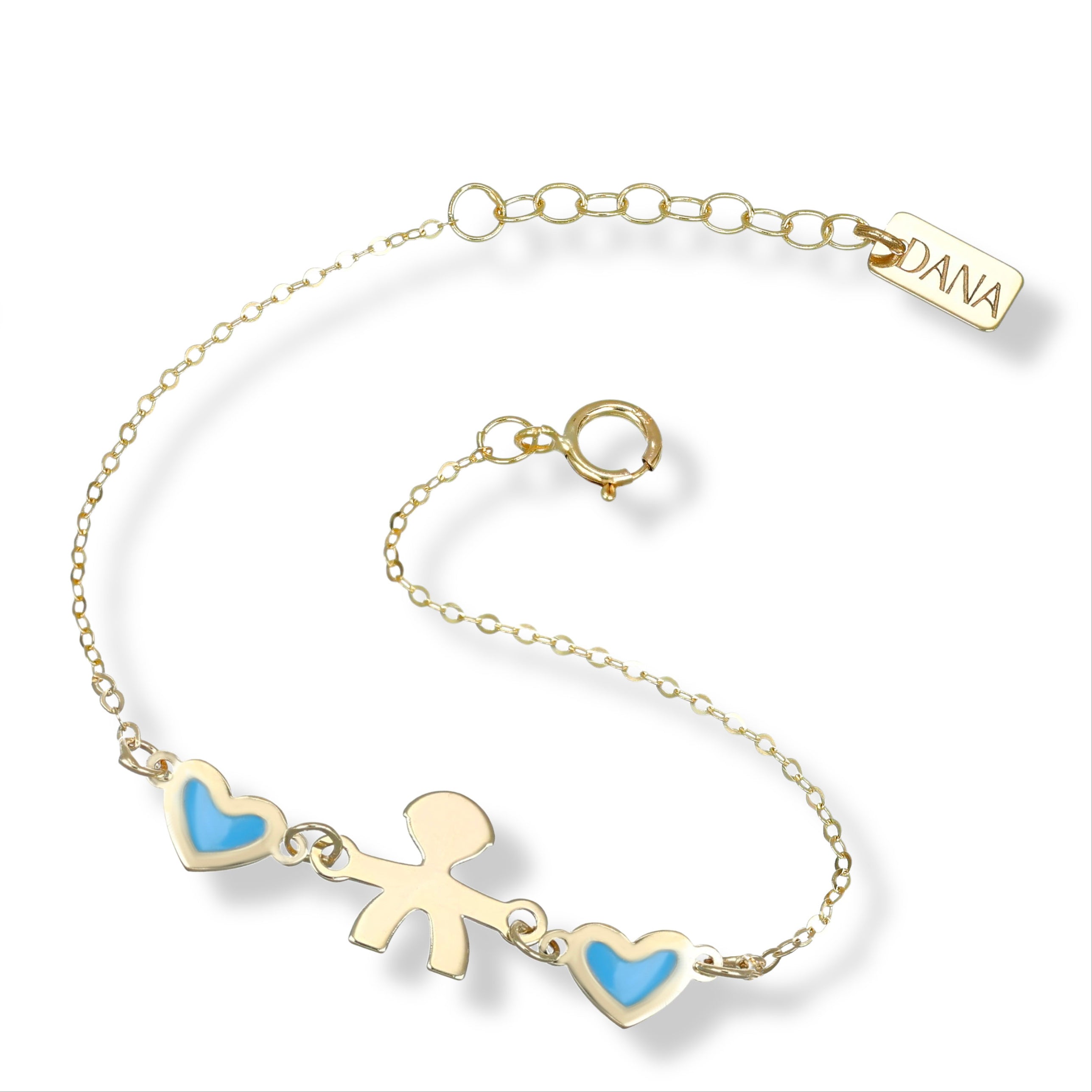 Bracciale Baby con bebè maschio e cuori