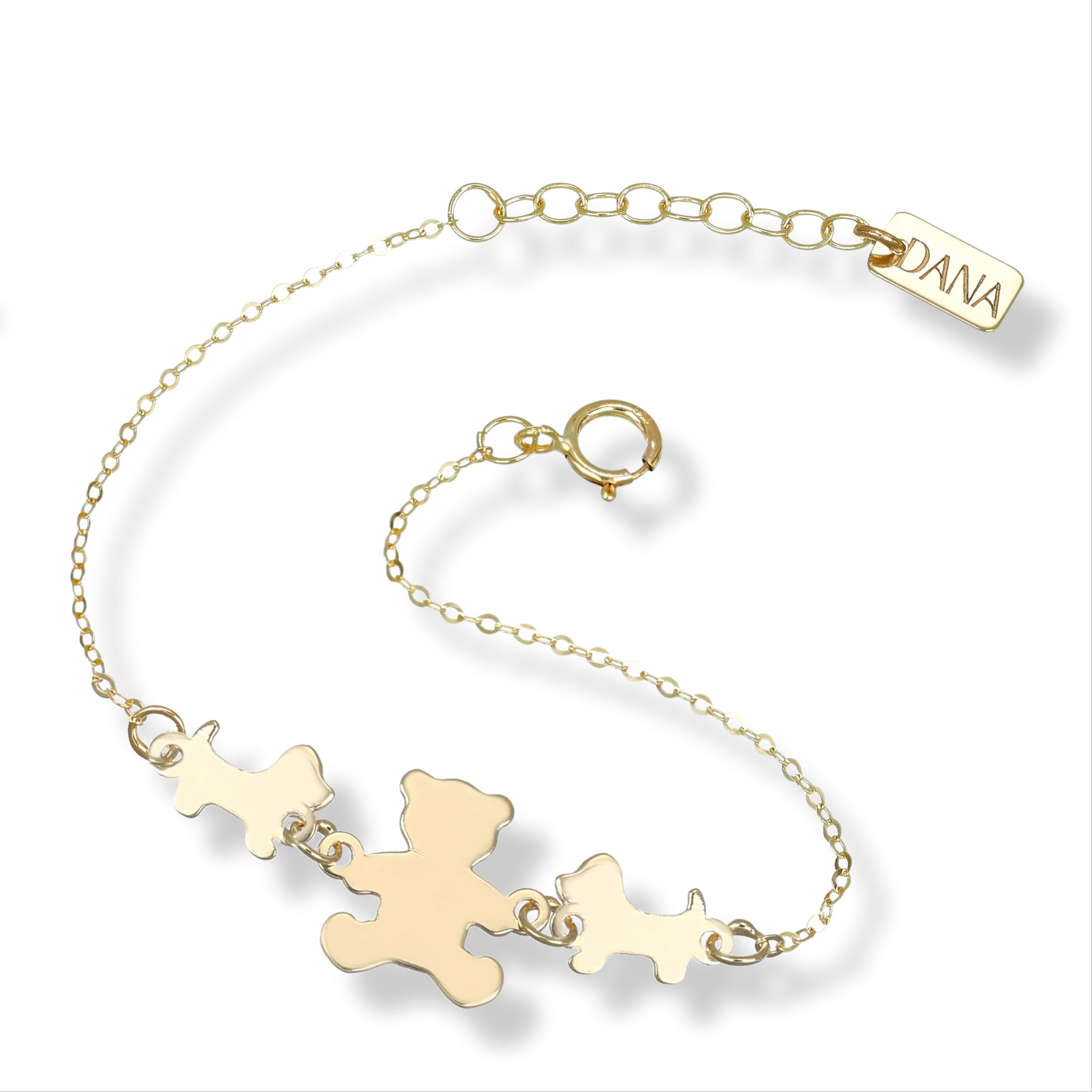 Bracciale Baby con orso e cane