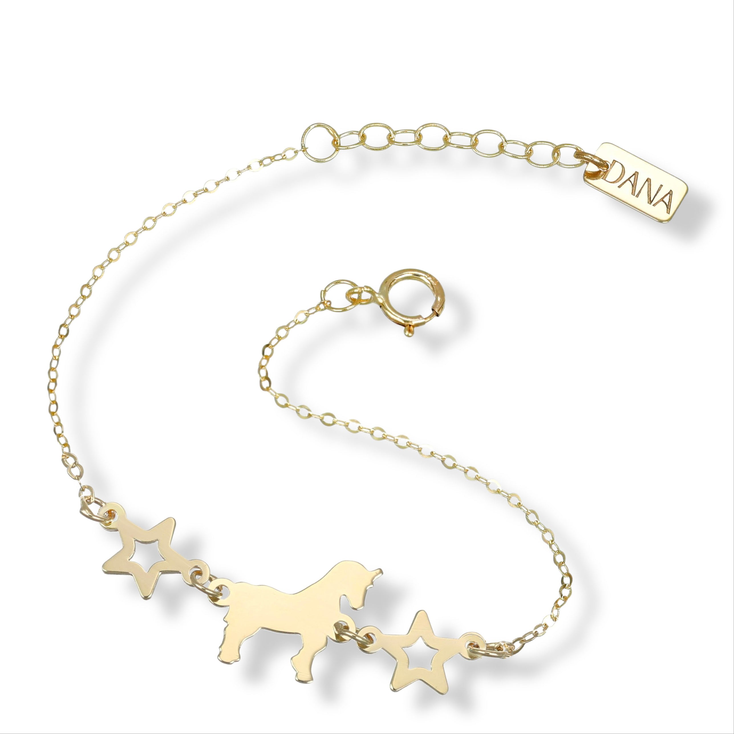 Bracciale Baby con unicorno e stelle