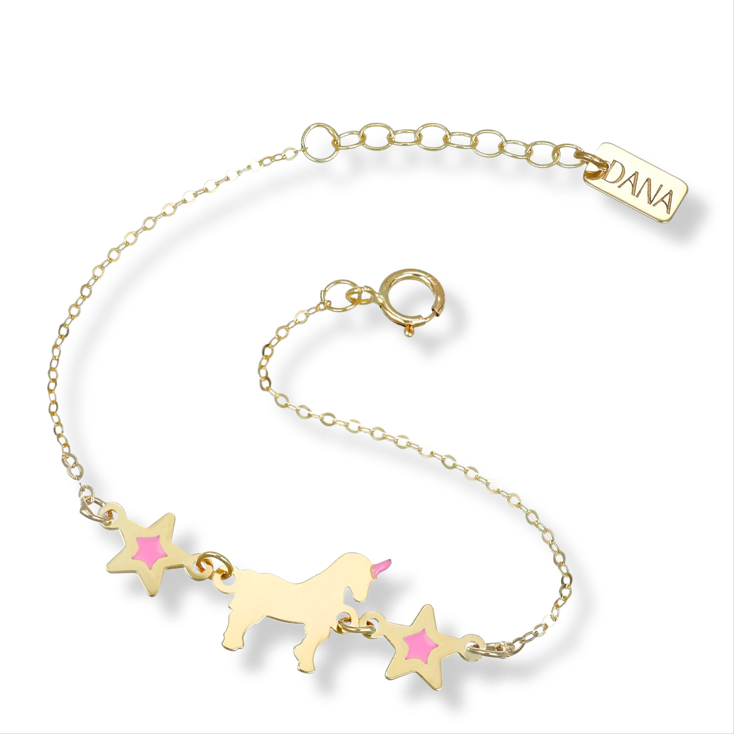 Bracciale Baby con unicorno e stelle