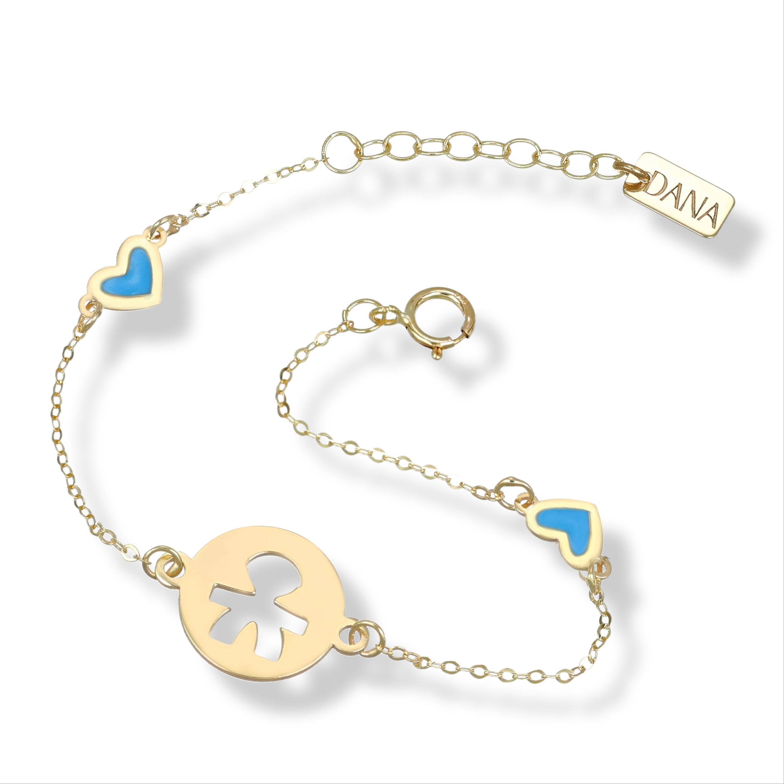 Bracciali Baby con bebè maschio e cuori