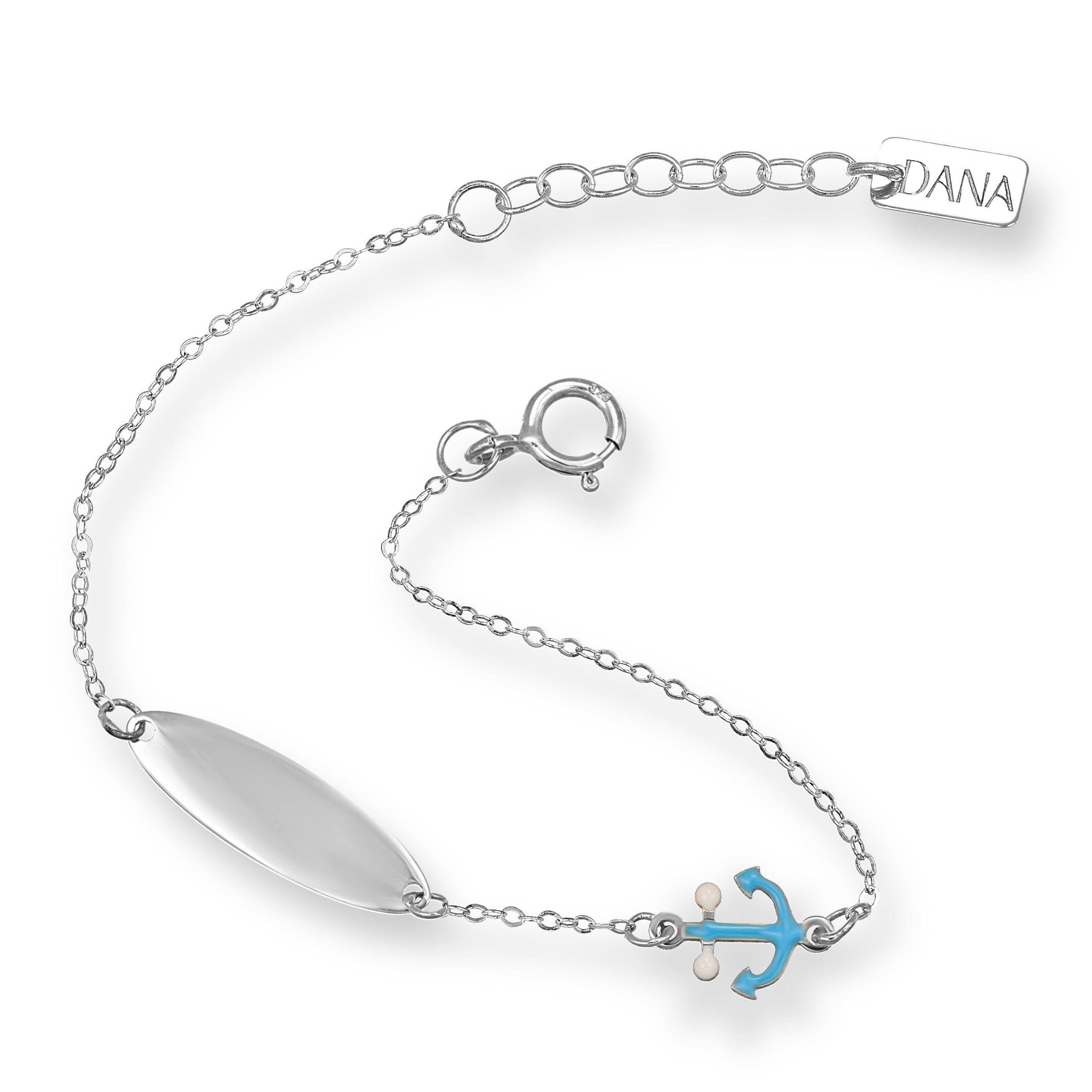 Bracelet Baby Dana Petit - Plaque et Ancre