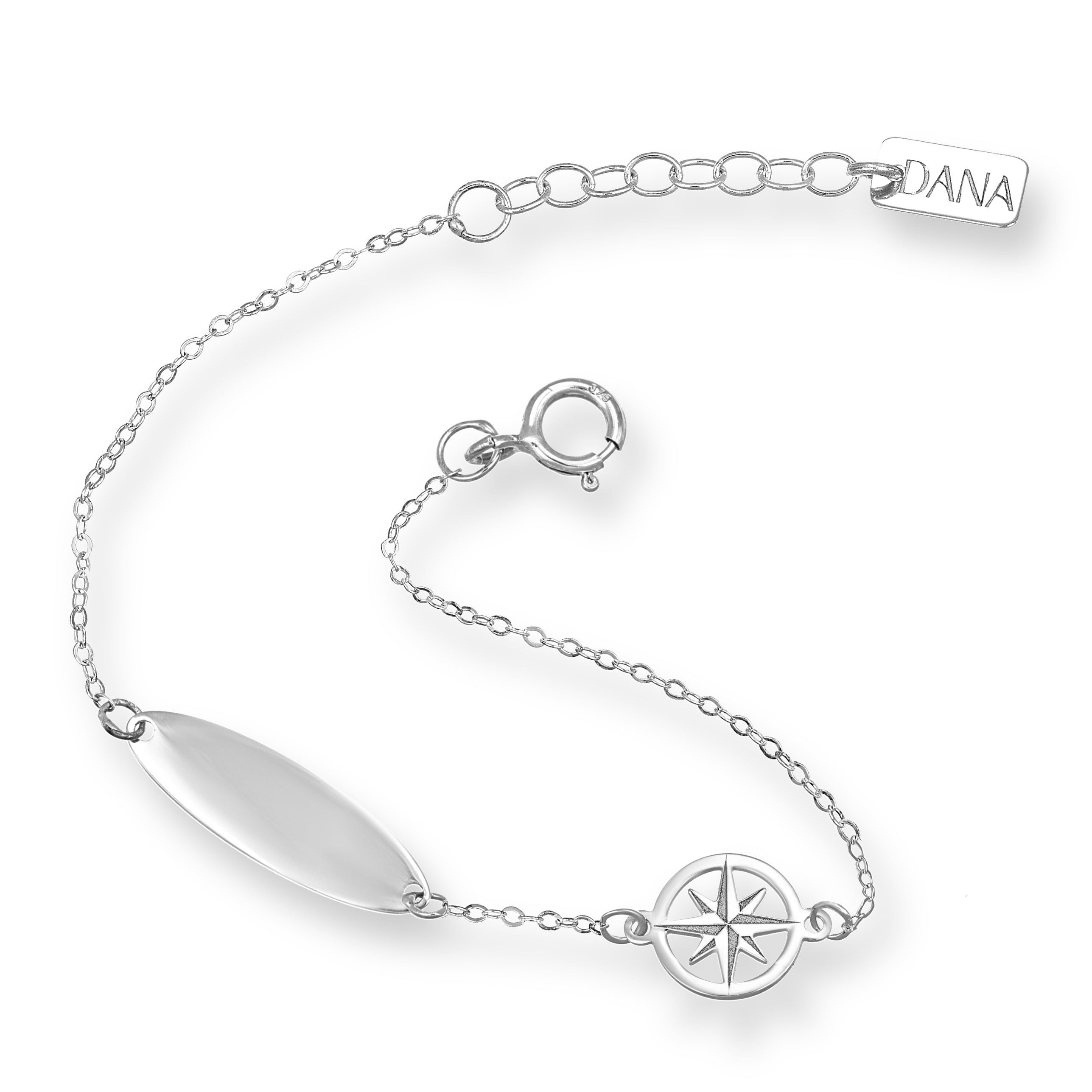Bracelet Baby Dana Petit - Plaque et Rose des vents