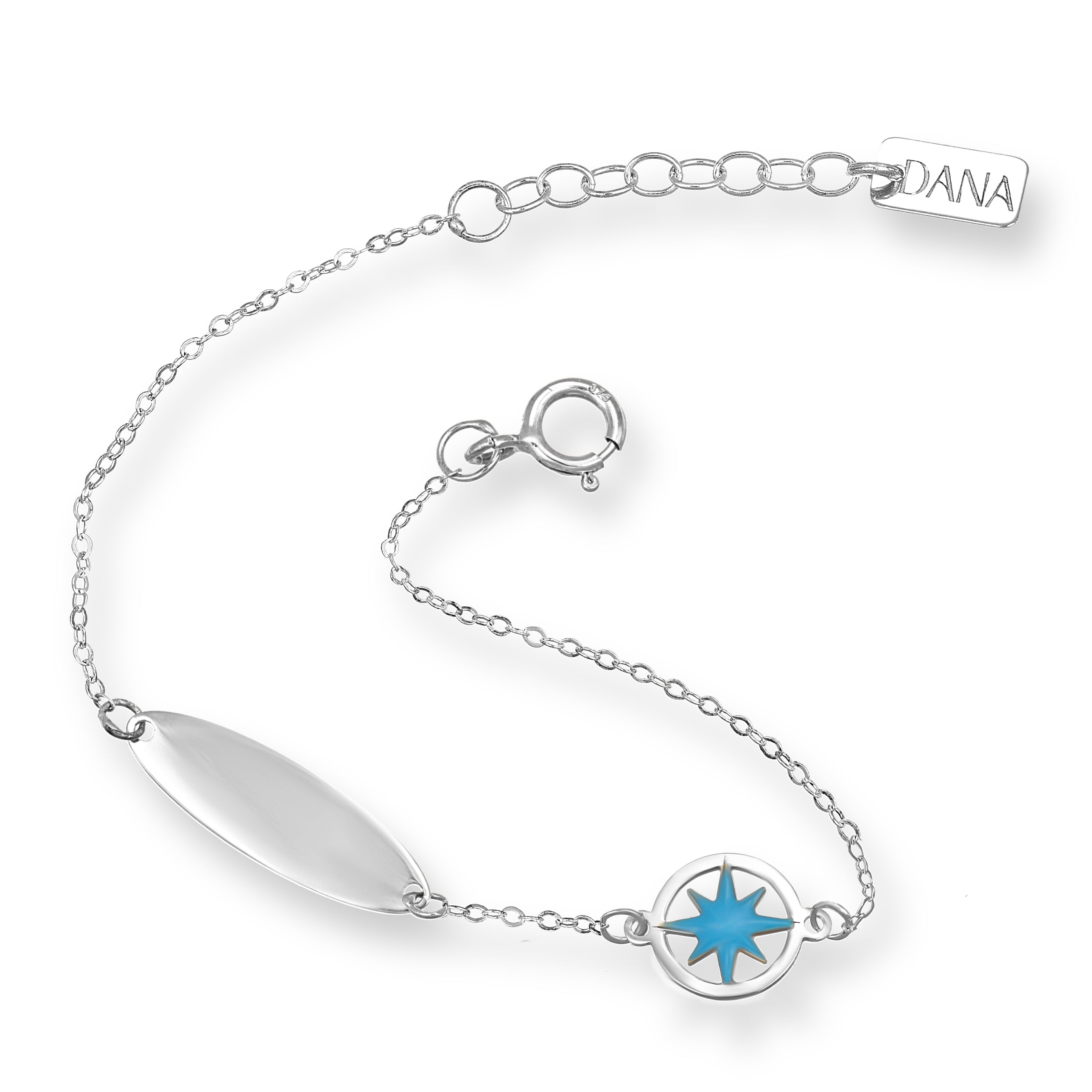 Bracelet Baby Dana Petit - Plaque et Rose des vents