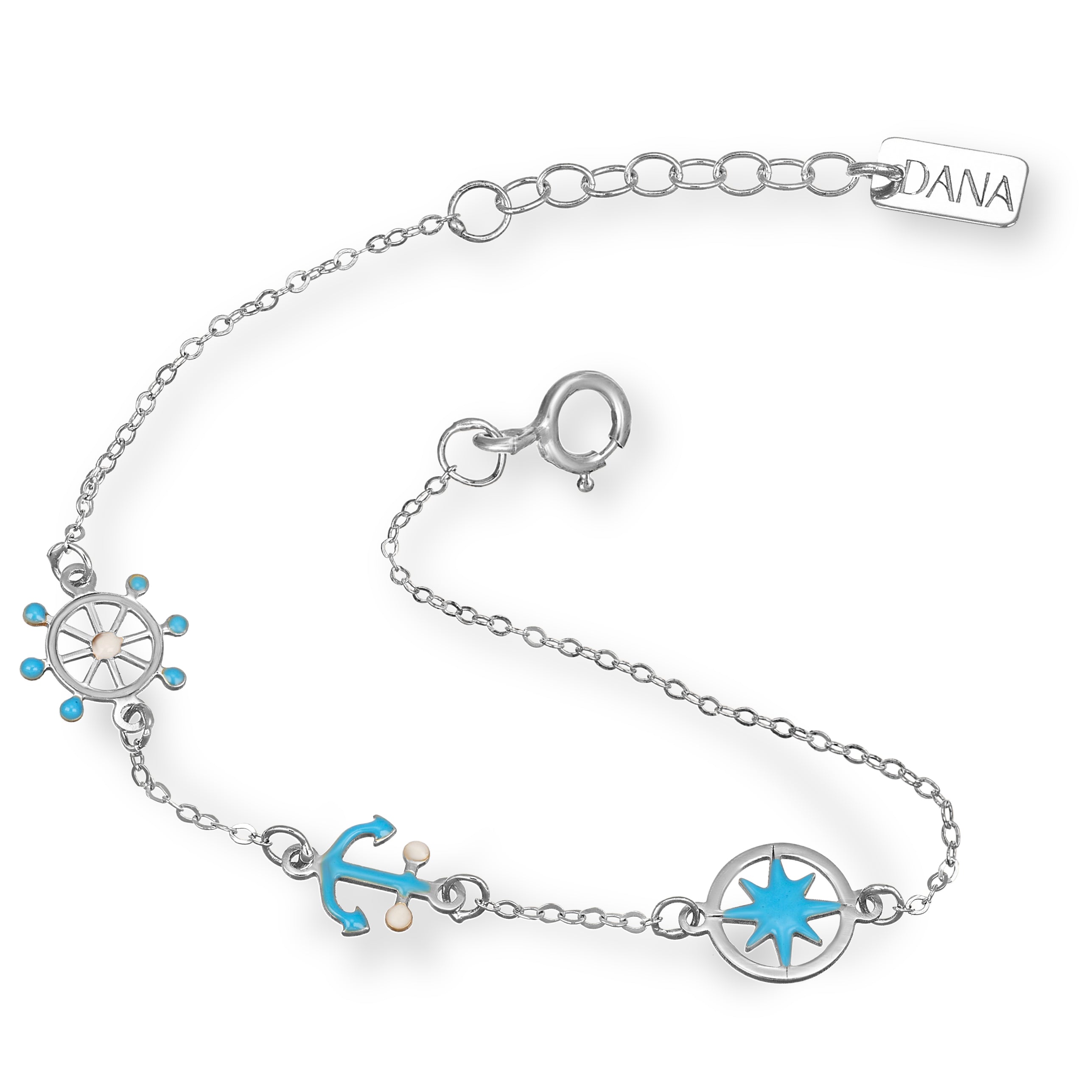 Bracciale Baby Dana Petit - Ancora, Timone e Rosa dei Venti