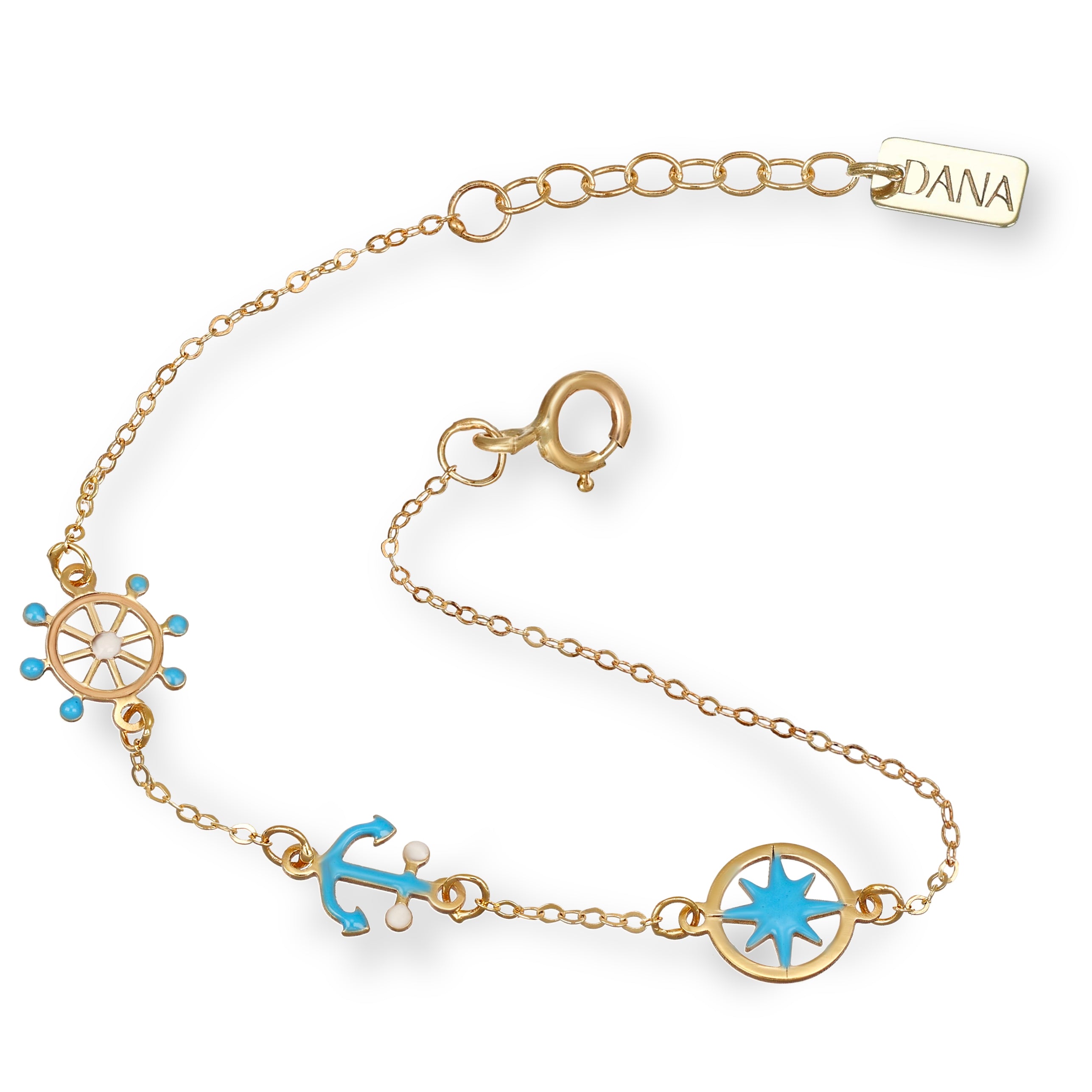 Bracciale Baby Dana Petit - Ancora, Timone e Rosa dei Venti