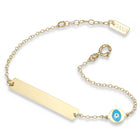 Bracciale Baby - Ellada Collection - con targa rettangolare e Occhio di Allah a lastra
